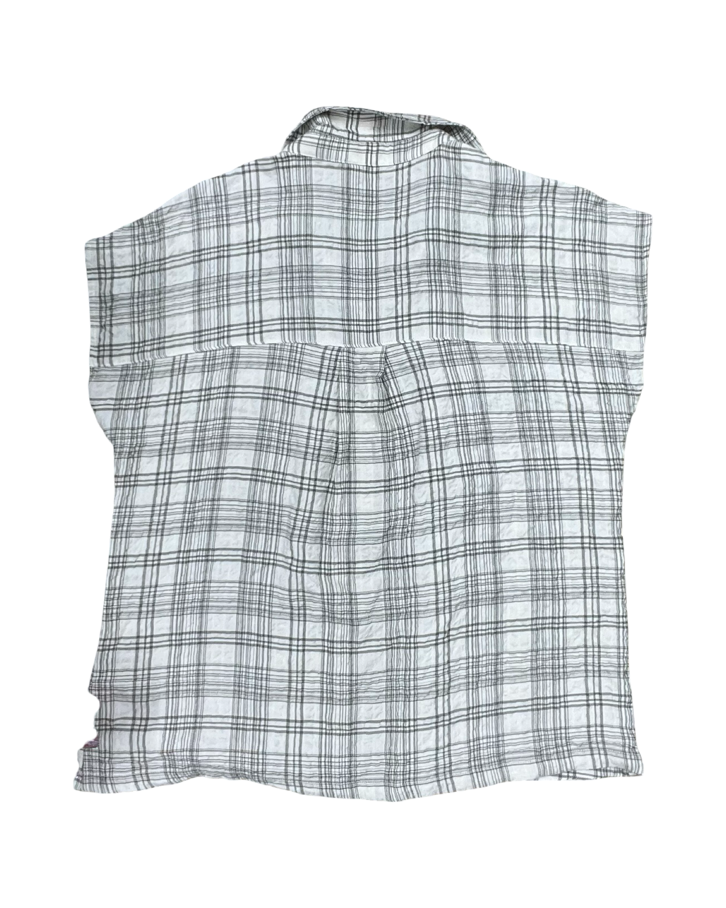 Top Sleeveless By Maurices In Grey & White, Size:M