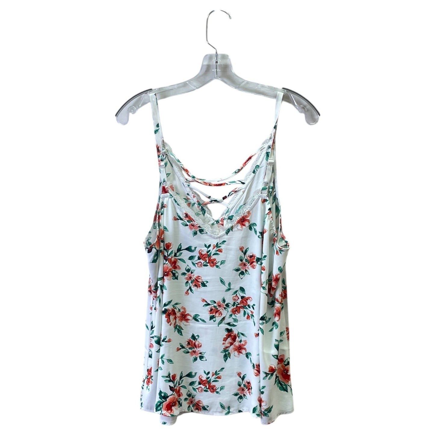 Top Sleeveless By Torrid In White, Size:1X