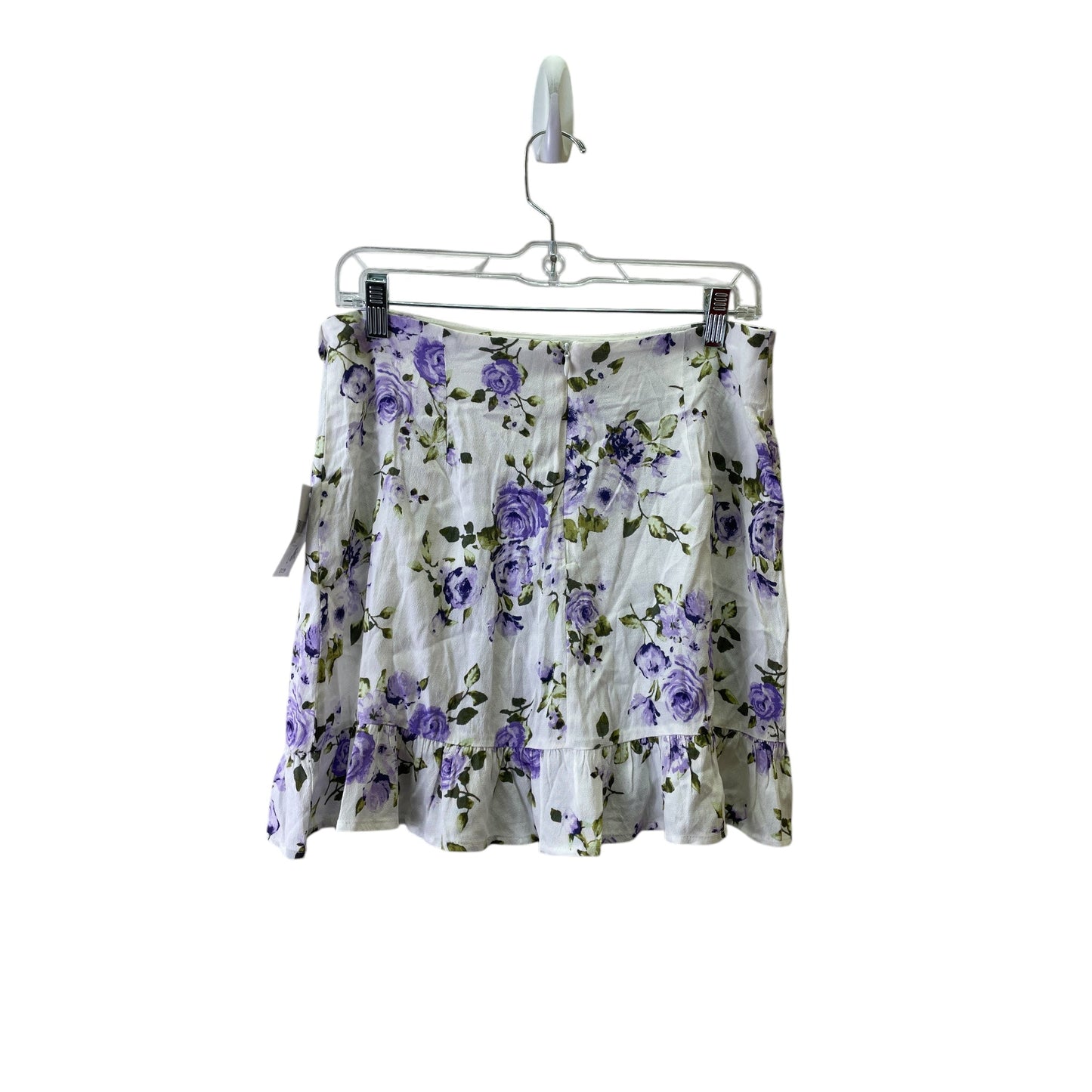 Skirt Mini & Short By Forever 21 In Purple & White, Size:12