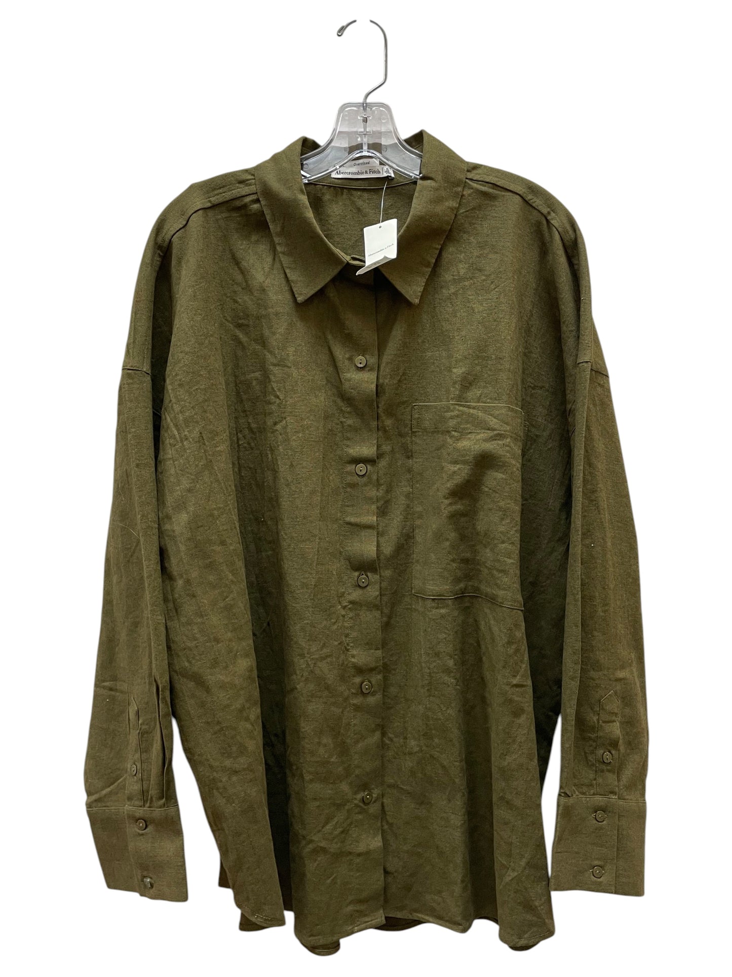 Top Ls Basic By Abercrombie And Fitch In Green, Size:Xl