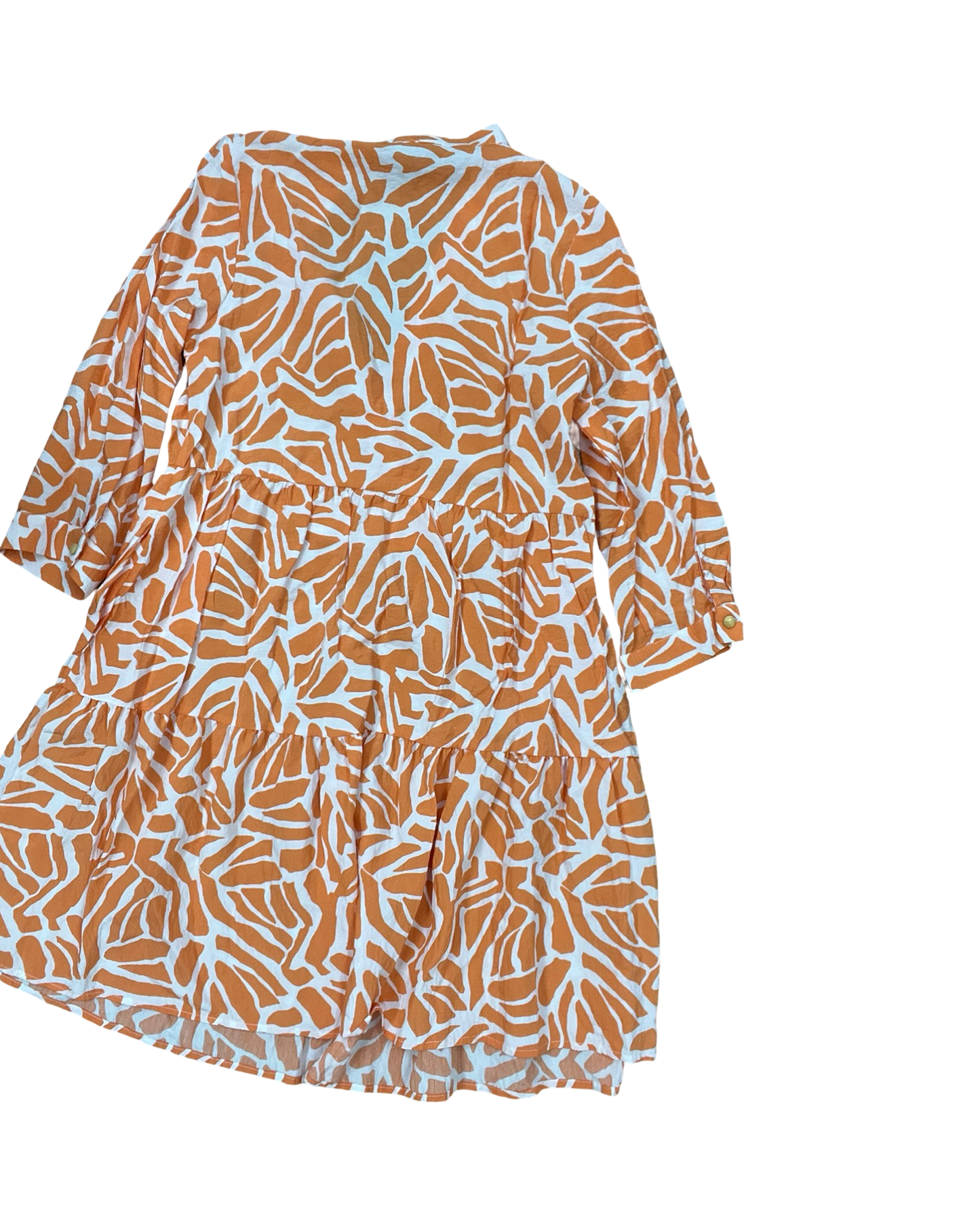 Dress Casual Short By Rachel Zoe In Orange & White, Size:M
