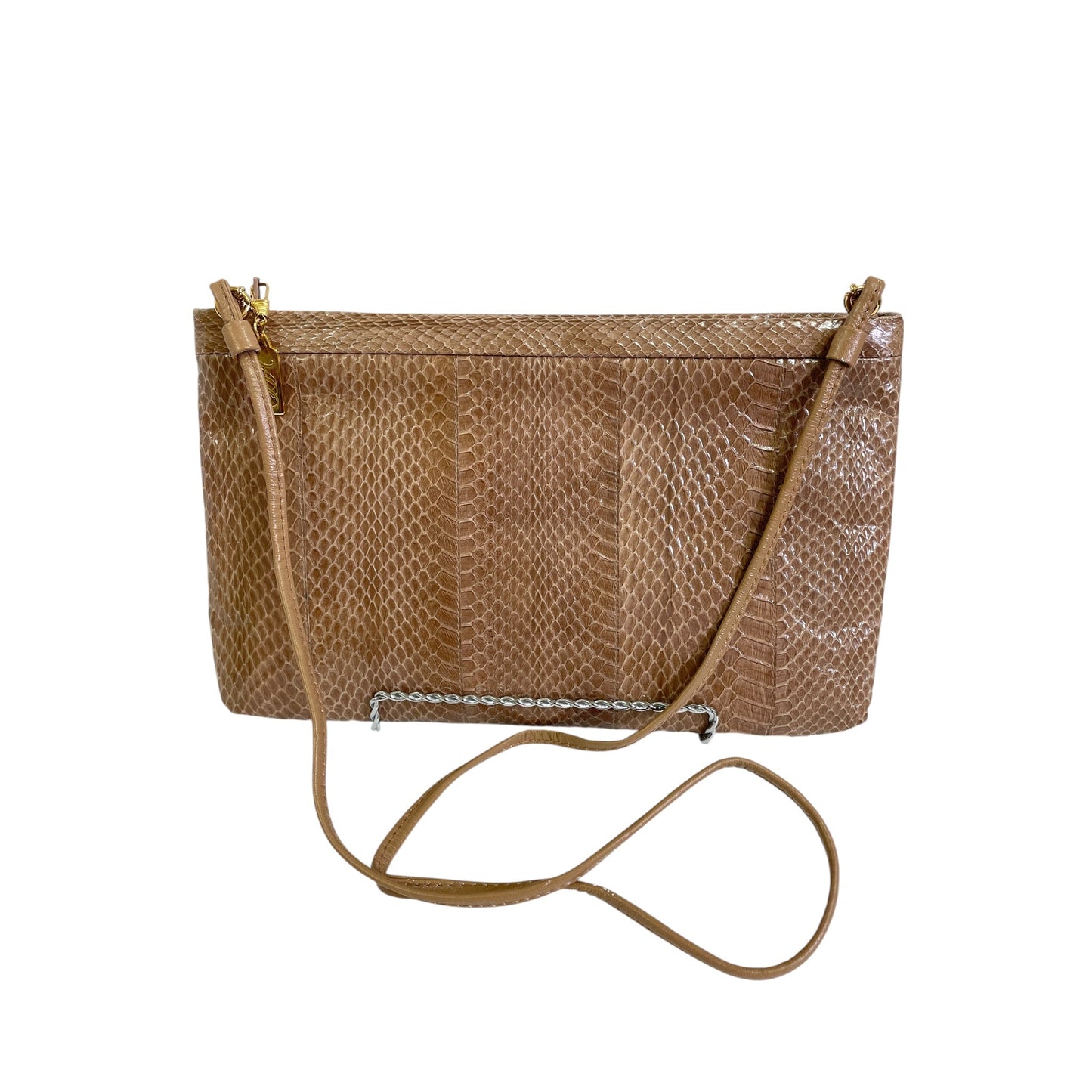 Clutch Leather By Saks Fifth Avenue In Beige, Size:Medium