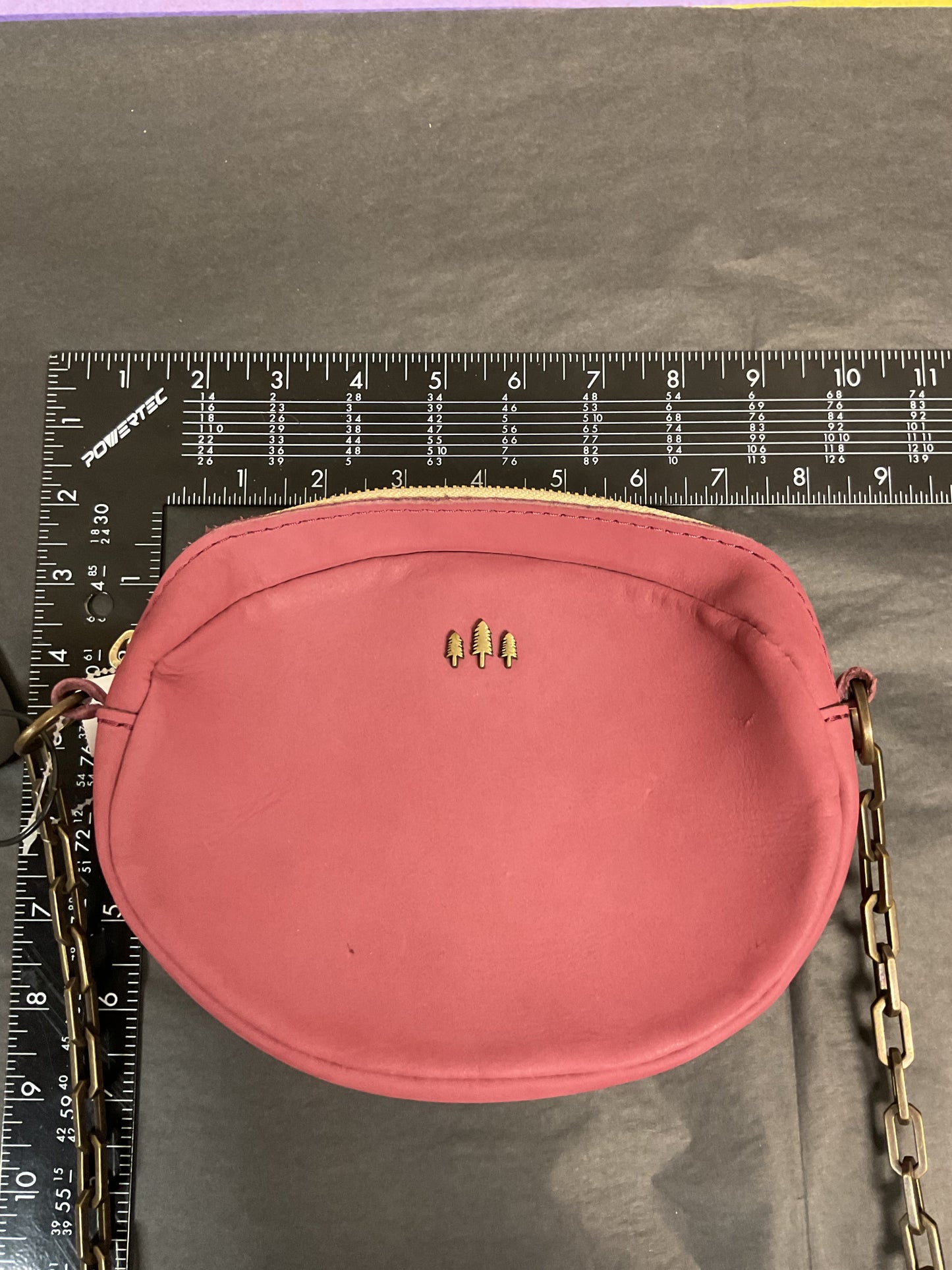 Crossbody Leather By Cma In Pink, Size:Small