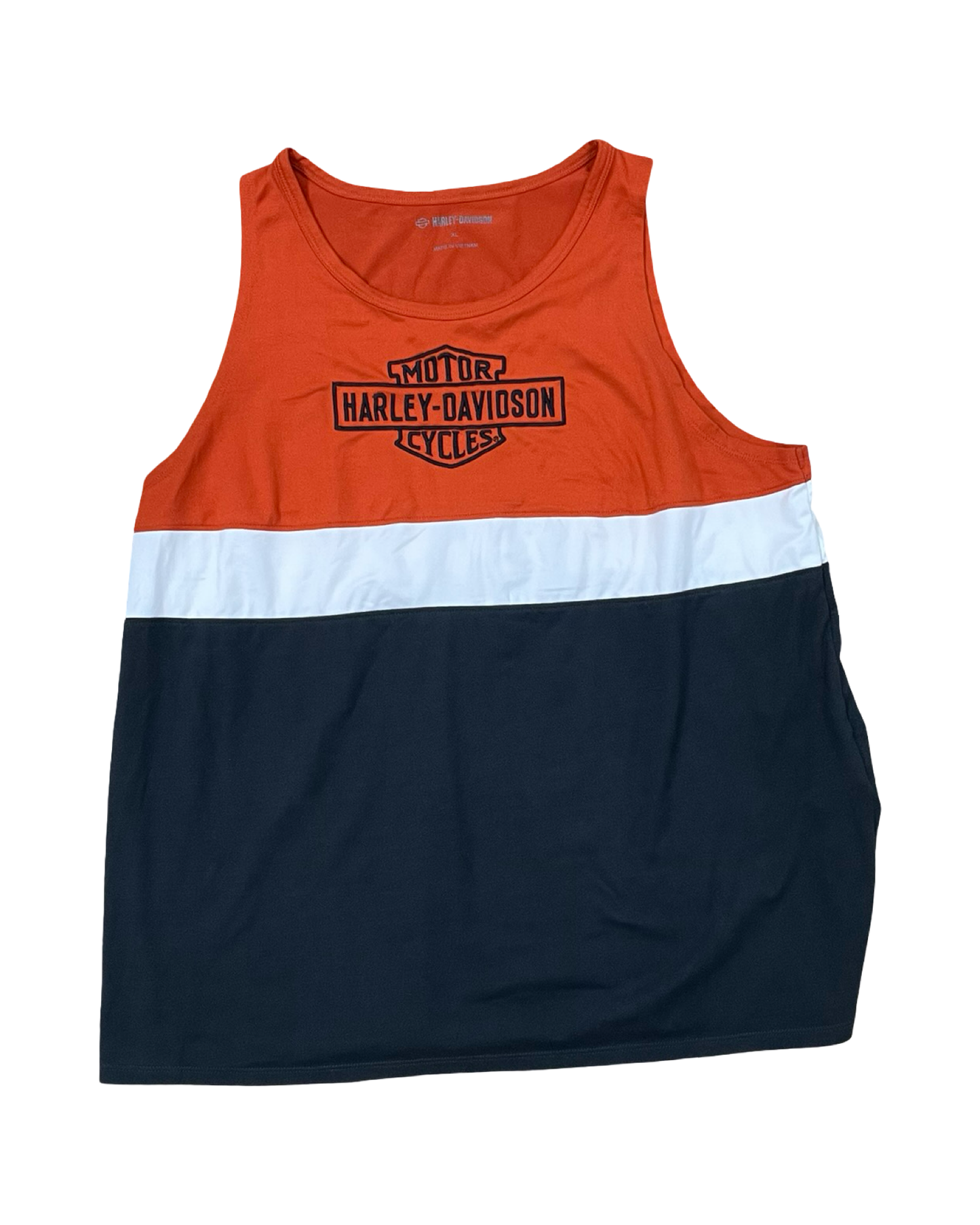 Top Sleeveless By Harley Davidson In Orange, Size:Xl