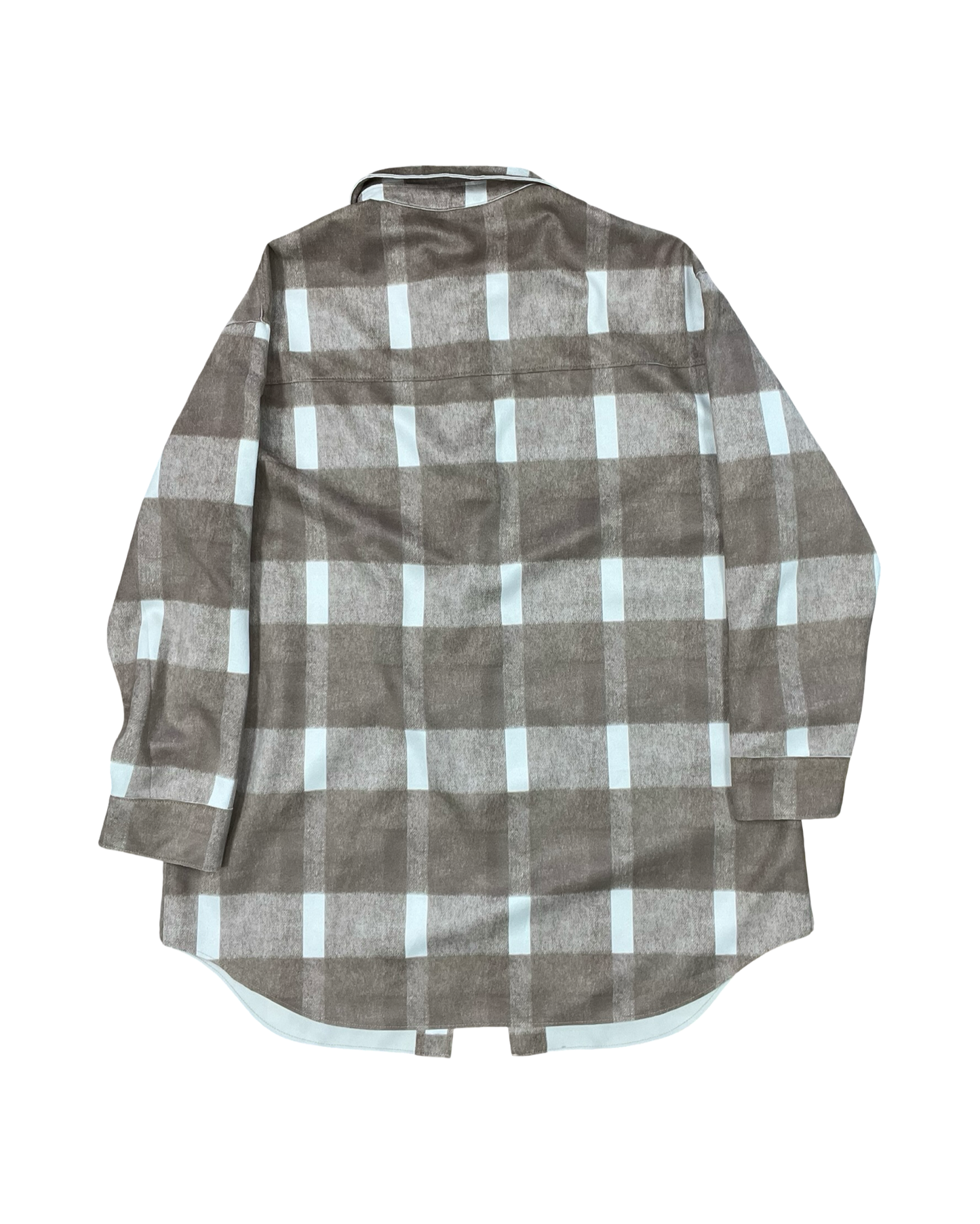 Jacket Shirt By Well Worn In Tan & White, Size:Xl
