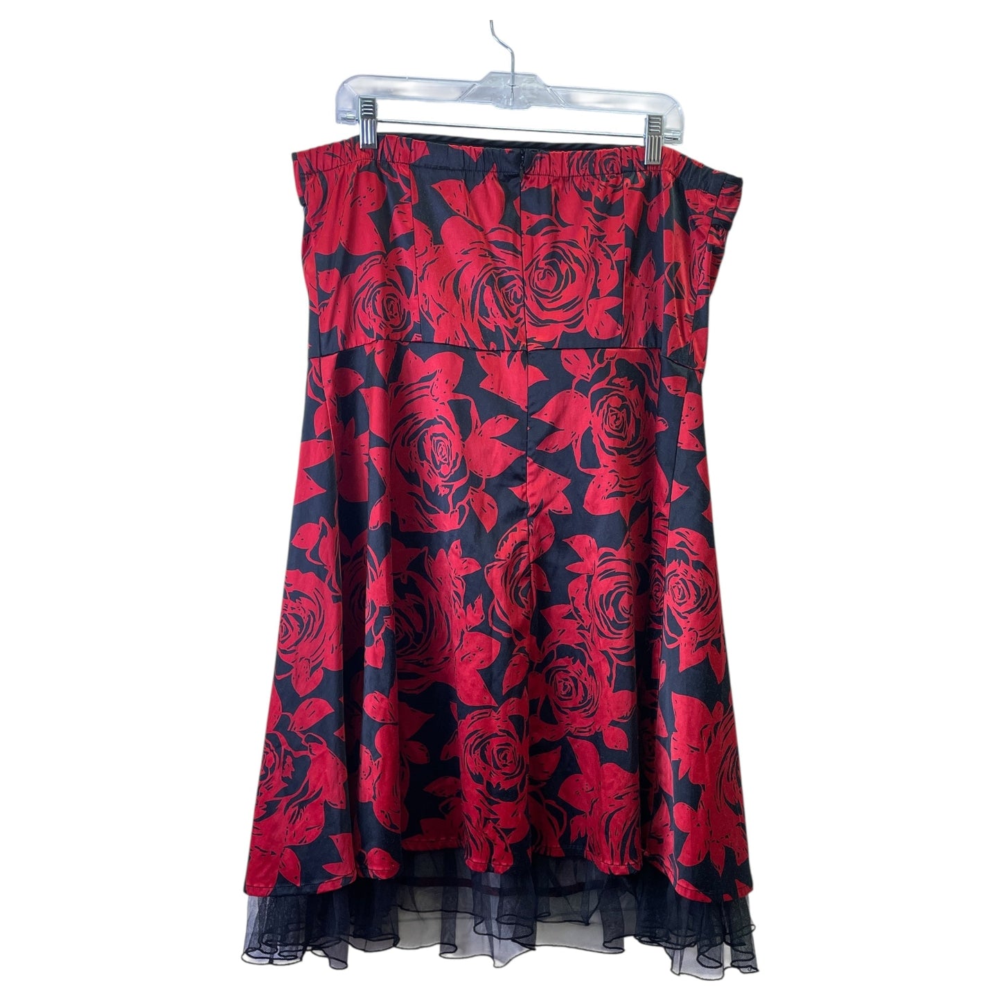 Dress Party Midi By Snap In Black & Red, Size:3