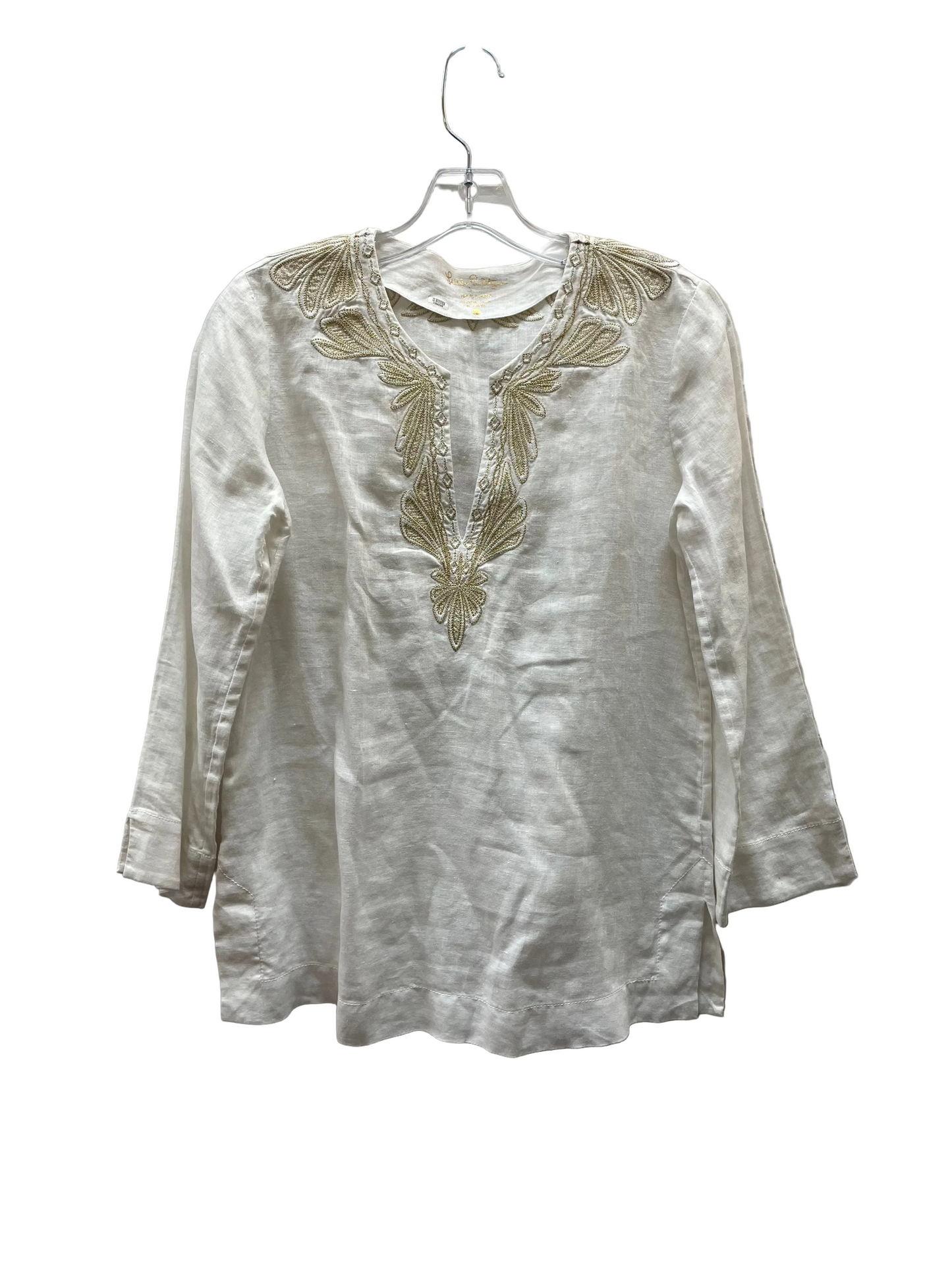 Top Ls Designer By Lilly Pulitzer In White, Size:Xs