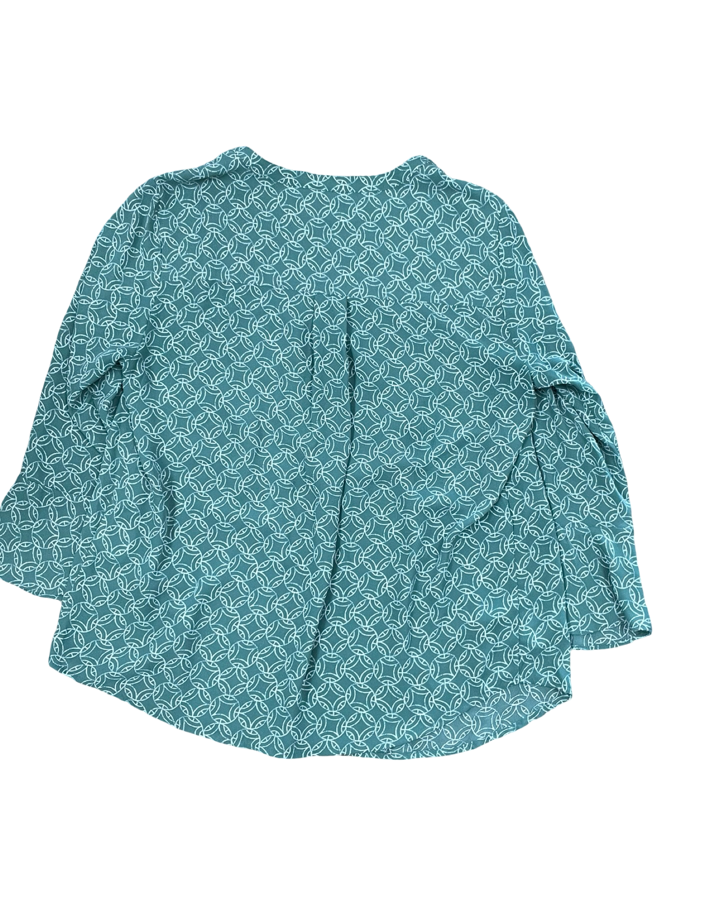 Blouse 3/4 Sleeve By Style And Co Collection Women In Green, Size:M