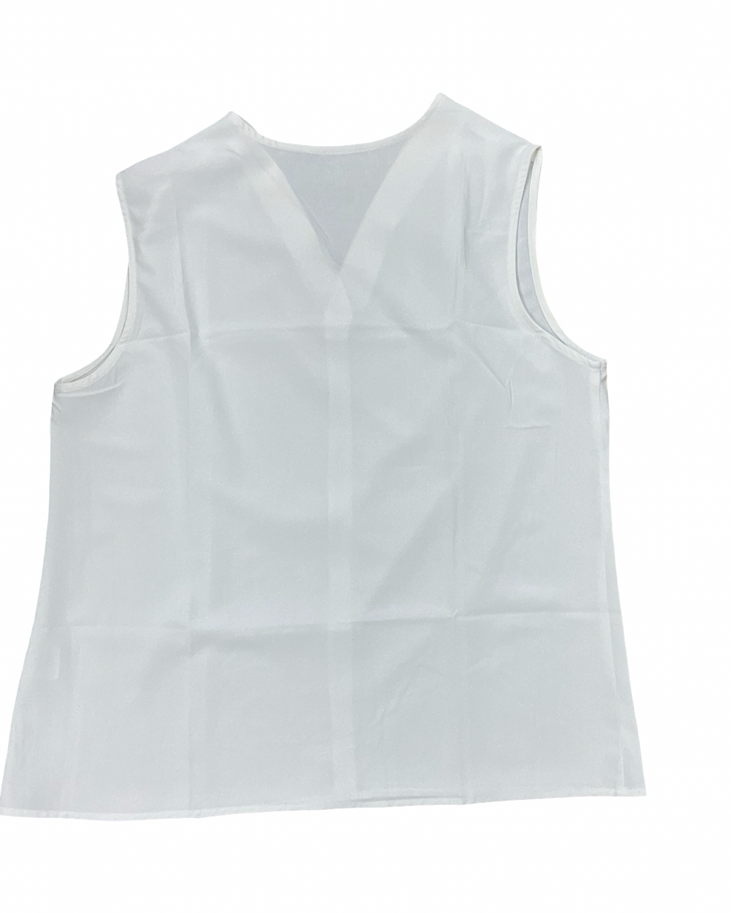 Top Sleeveless By Clothes Mentor In White, Size:L