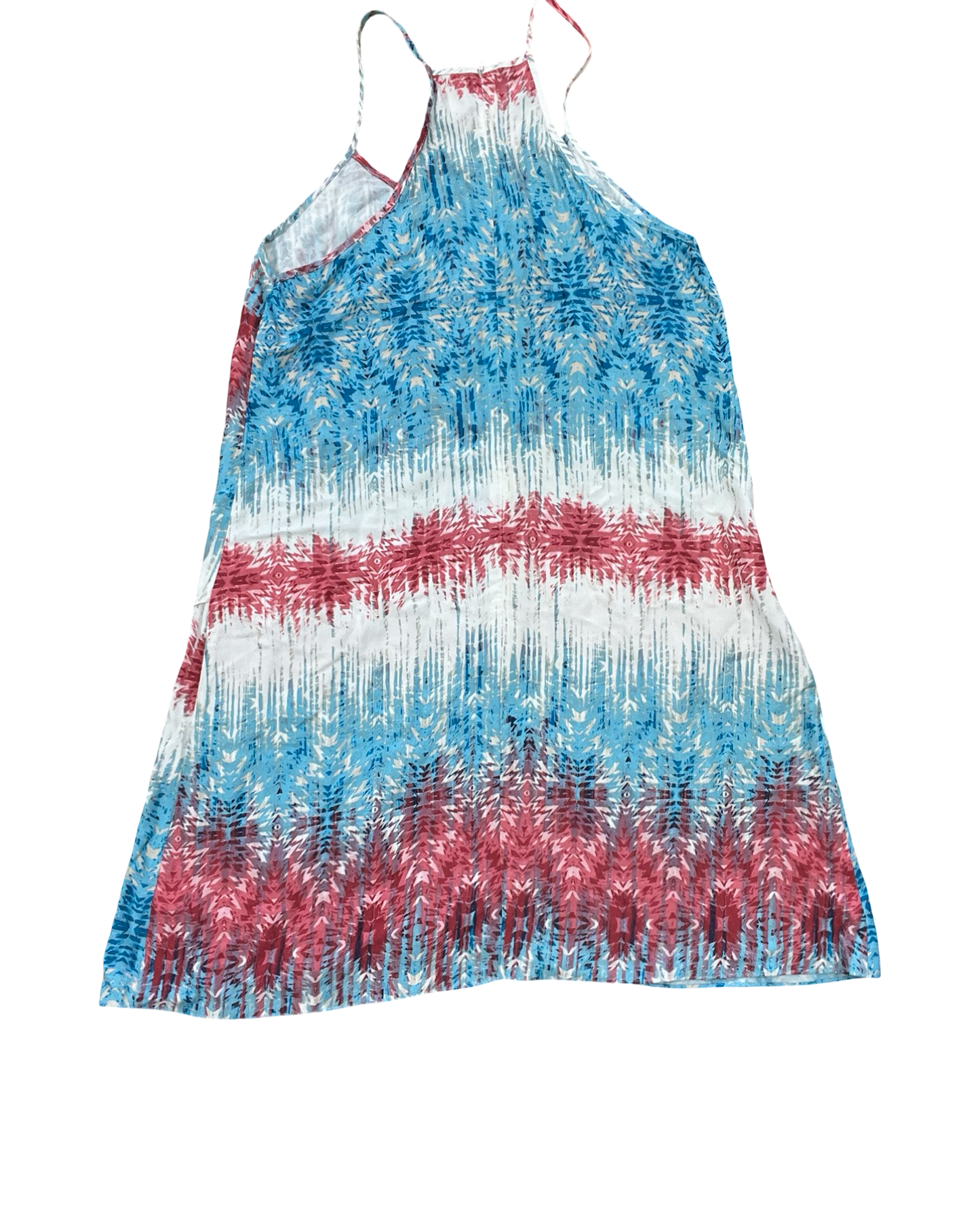 Dress Casual Short By Ariat In Blue & Red & White, Size:M