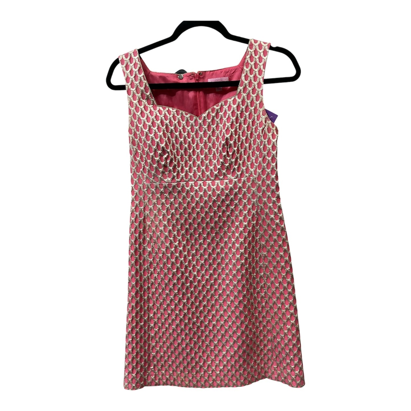Dress Designer By Lilly Pulitzer In Gold & Pink, Size:2