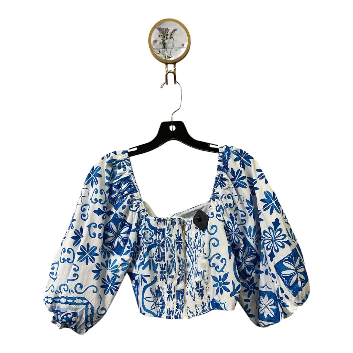 Top 3/4 Sleeve By Cmc In Blue, Size:M