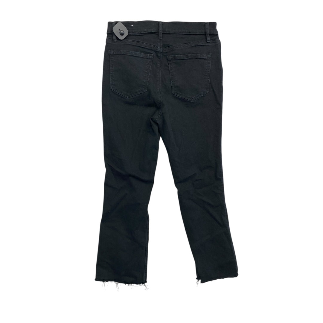 Jeans Straight By Loft In Black Denim, Size:6