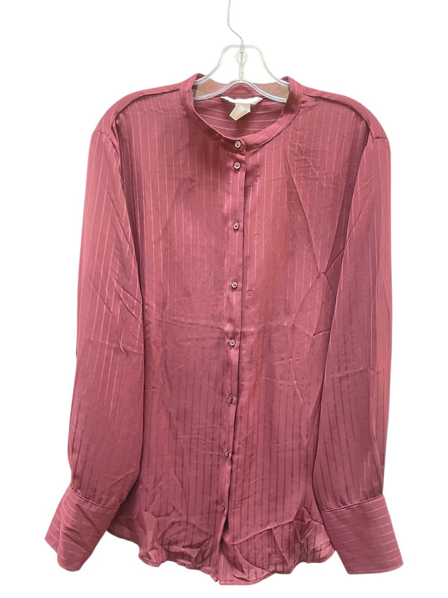 Blouse Ls By H&M In Purple, Size:L