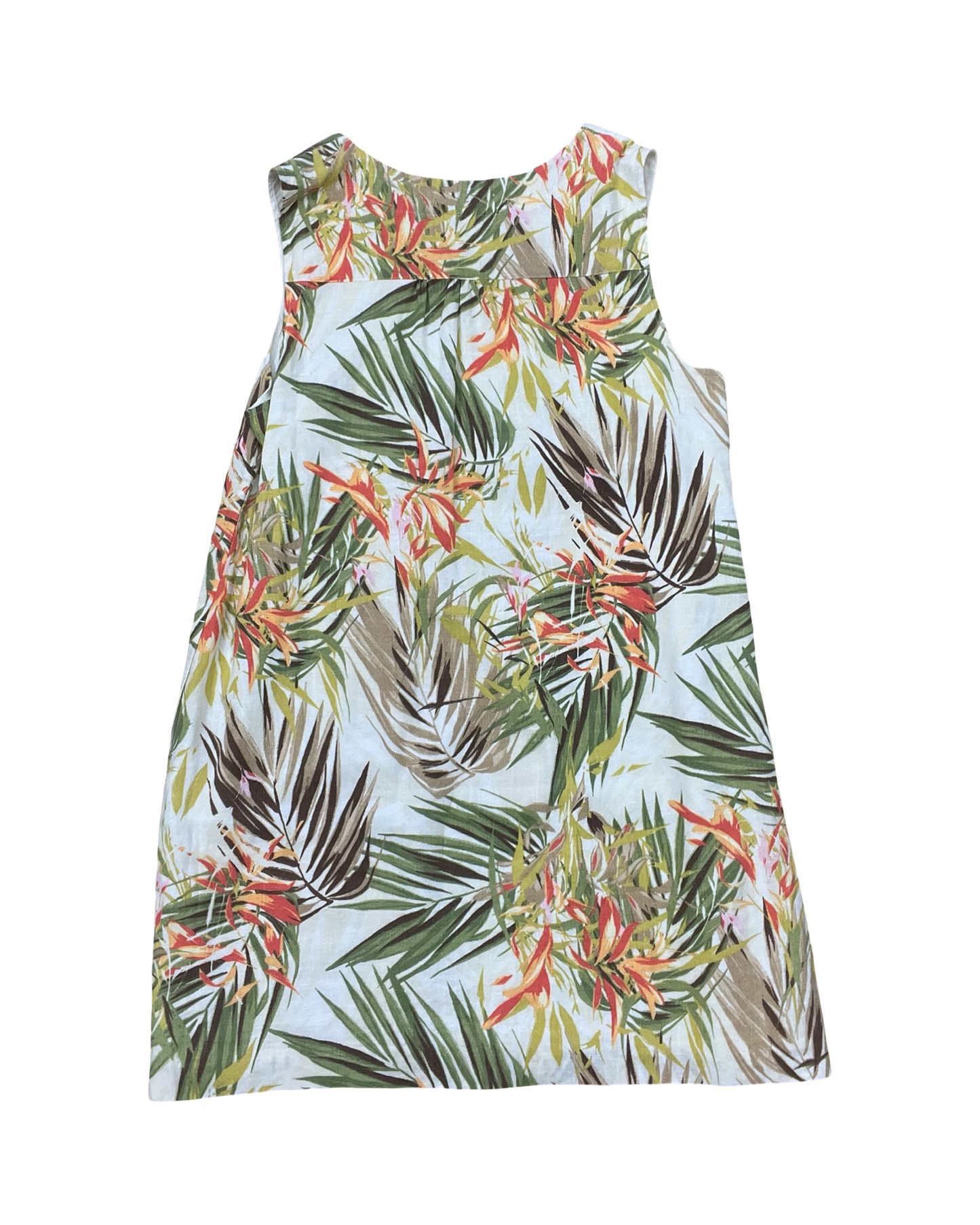 Dress Casual Midi By J. Jill In Tropical Print, Size:Lp