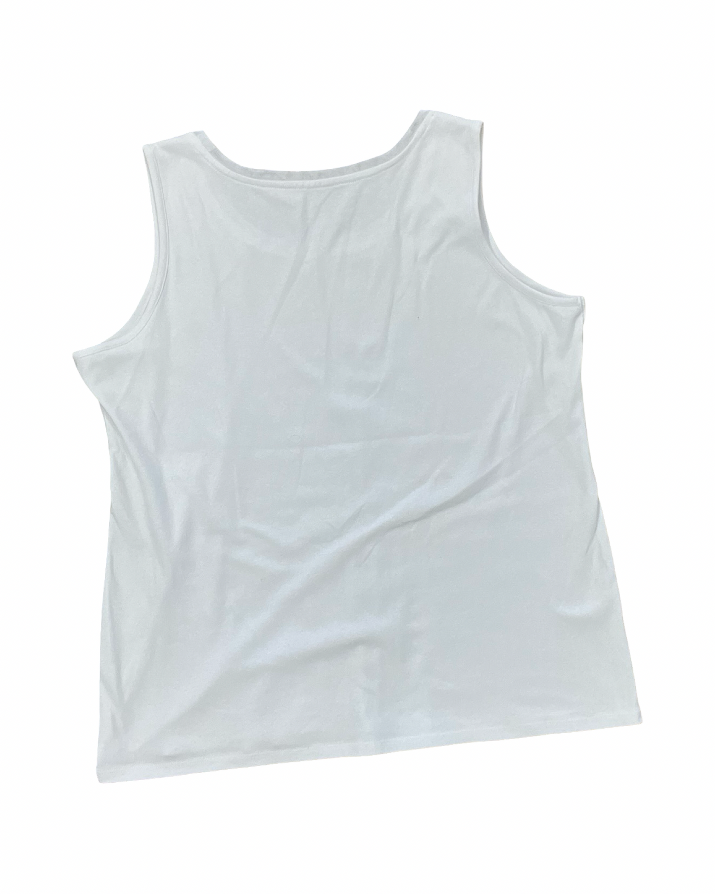 Tank Top By Allison Daley In White, Size:Xl