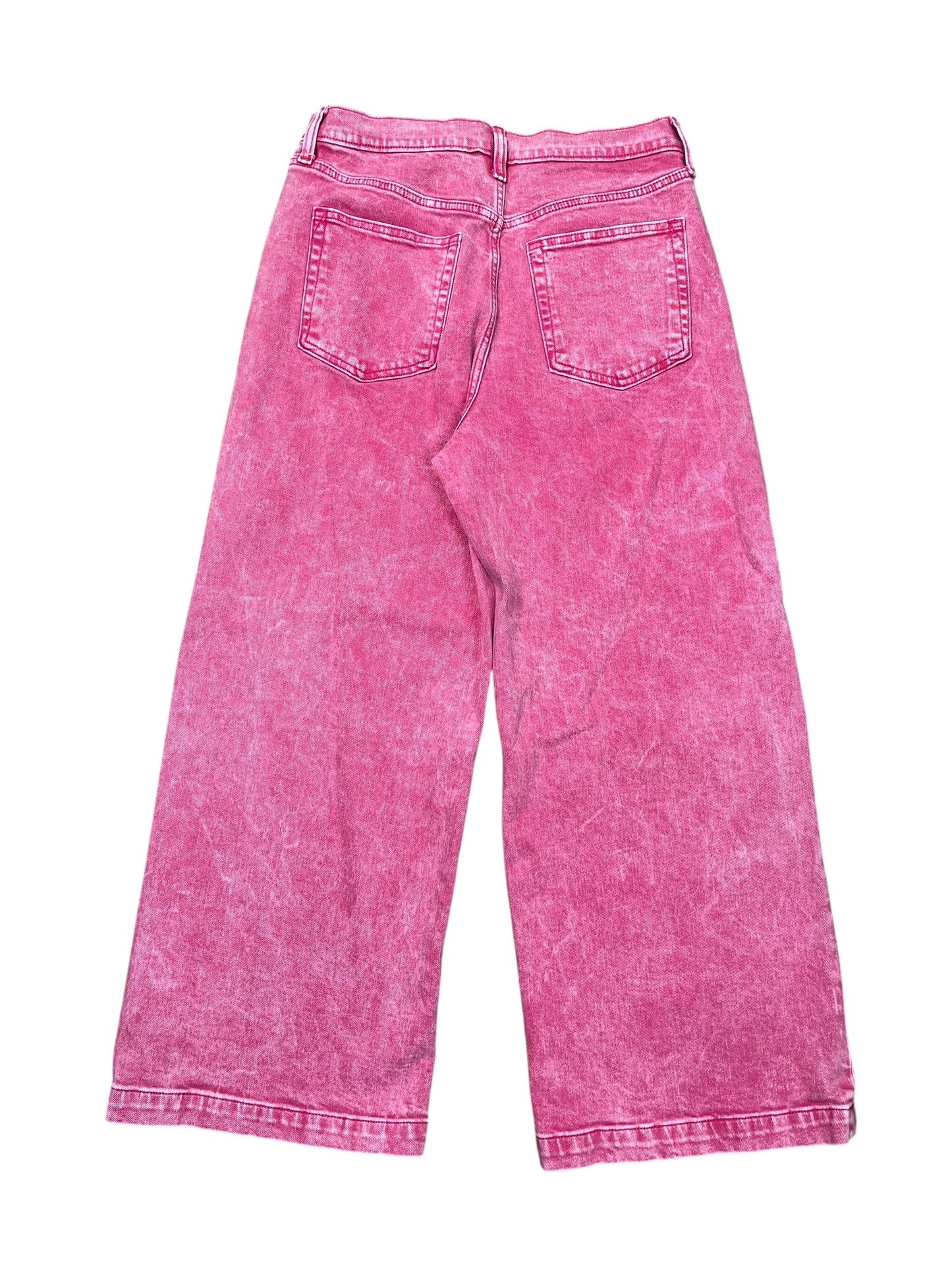 Jeans Wide Leg By Gap In Pink Denim, Size:10