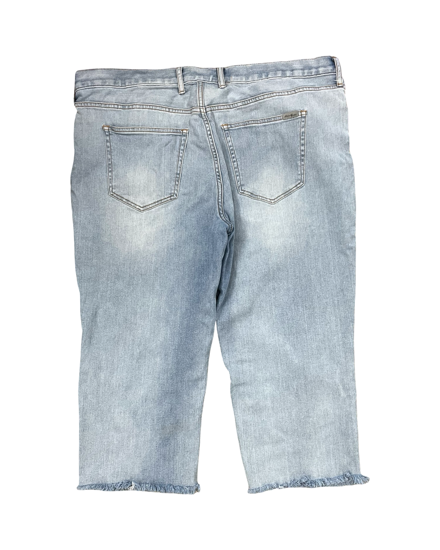 Jeans Cropped By Eddie Bauer In Blue Denim, Size:18