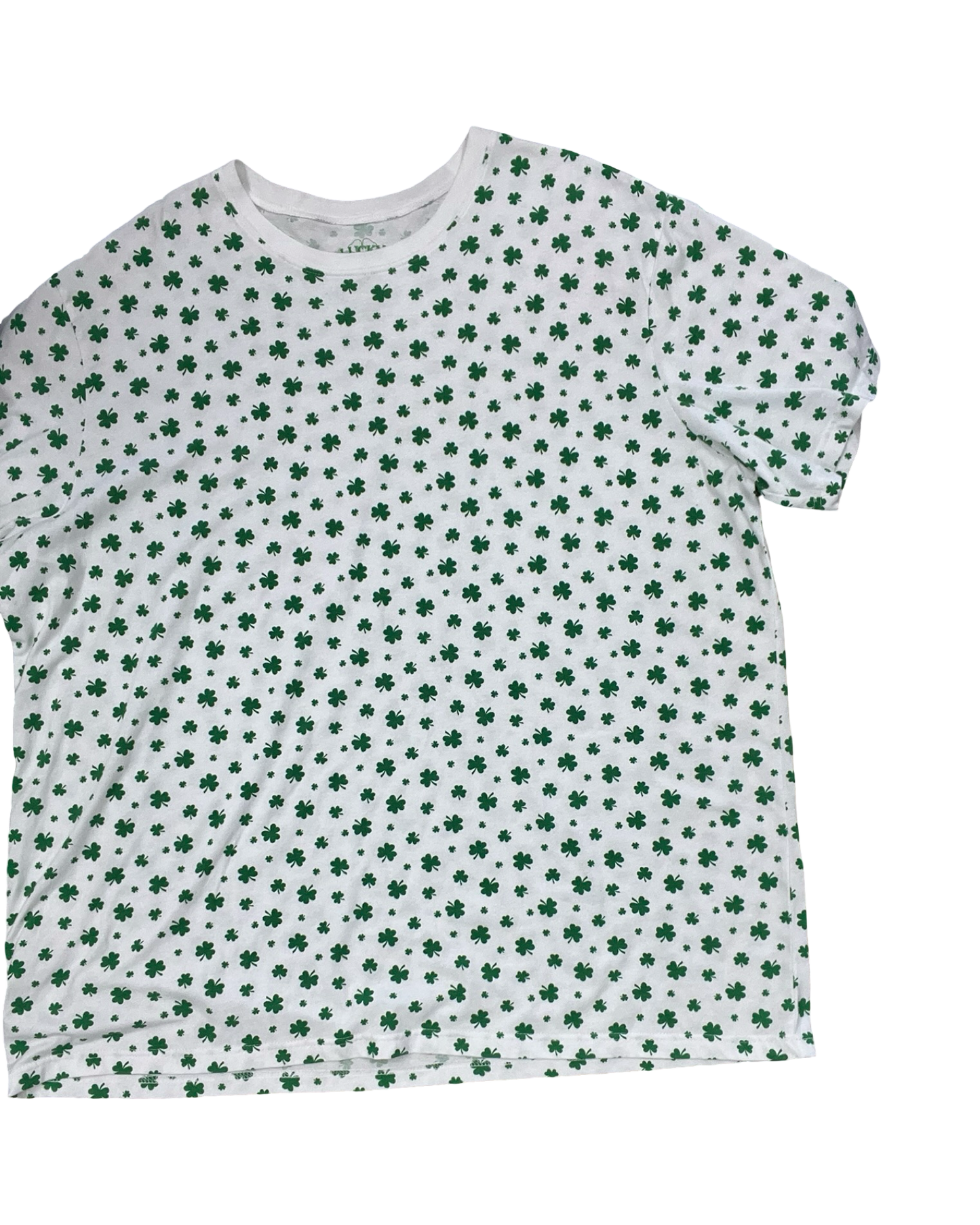 Top Ss By Clothes Mentor In Green & White, Size:2X