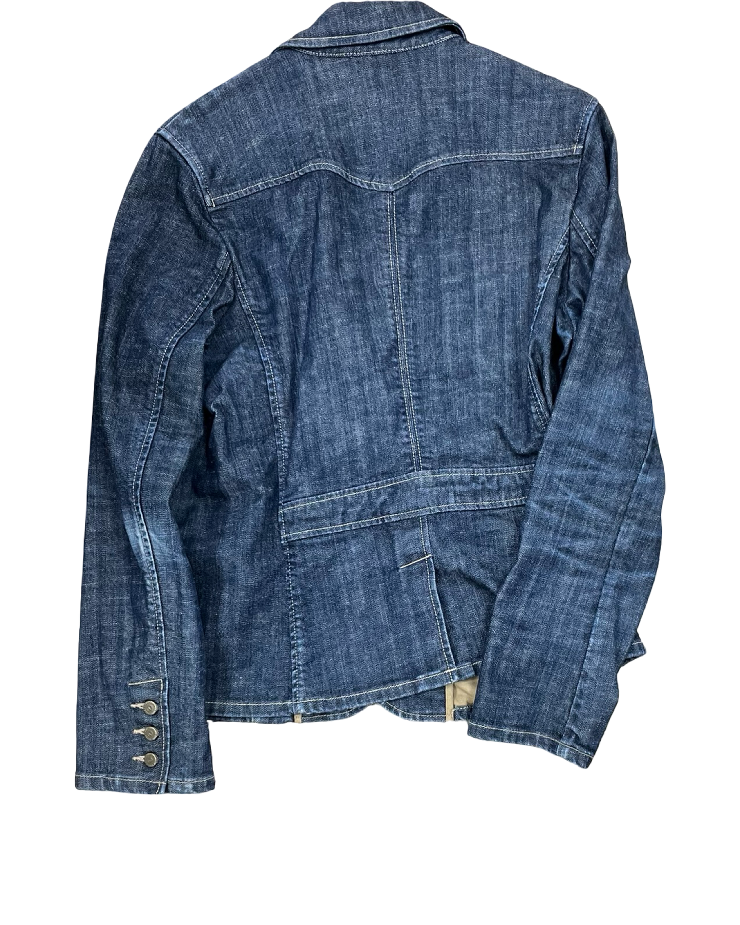 Jacket Denim By Eddie Bauer In Blue Denim, Size:L