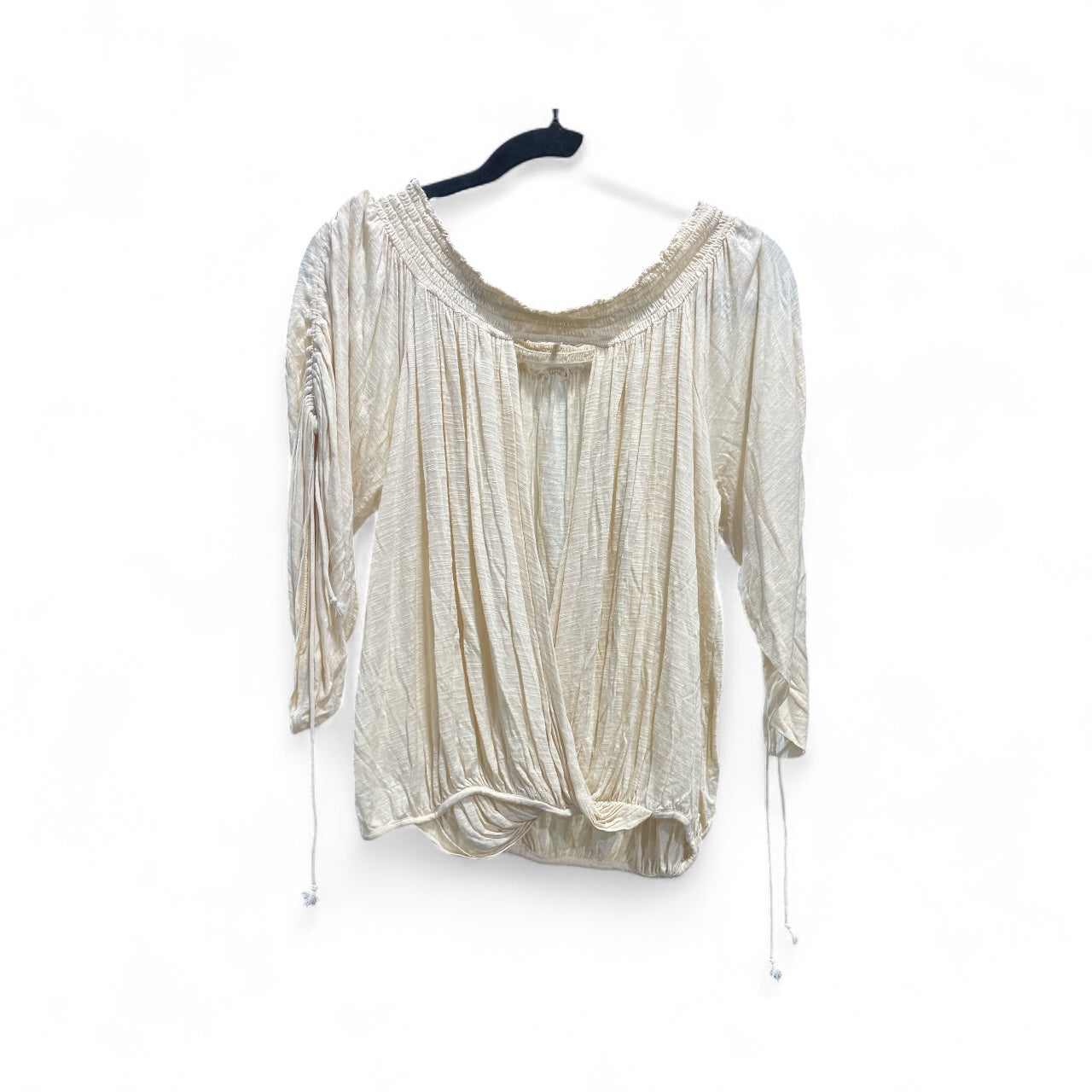 Top 3/4 Sleeve By Free People In Cream, Size: Xs