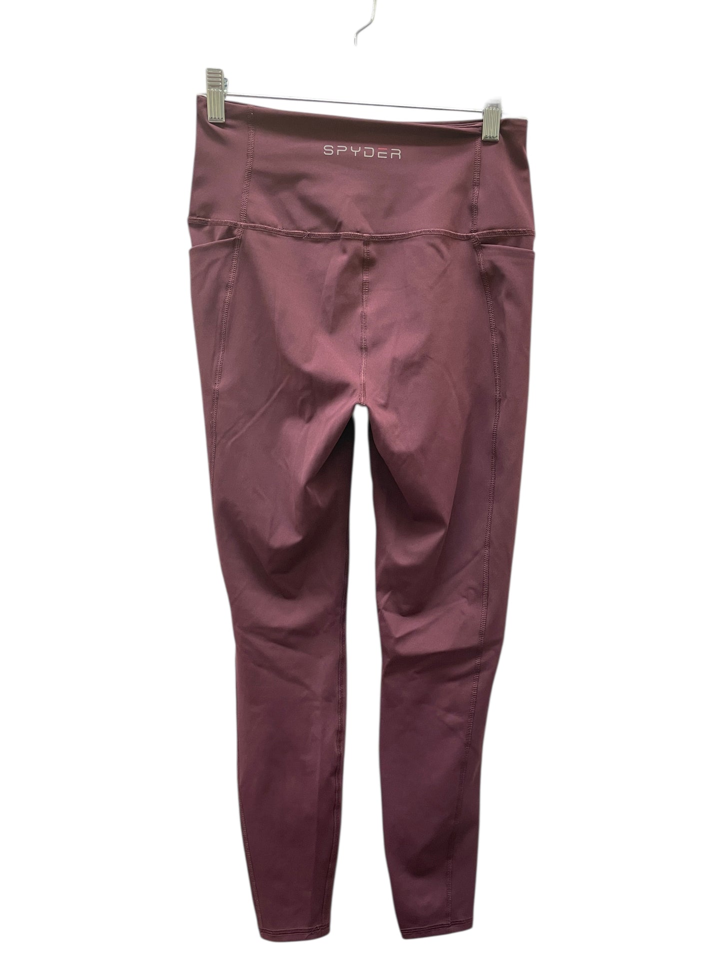 Athletic Leggings By Spyder In Maroon, Size:S