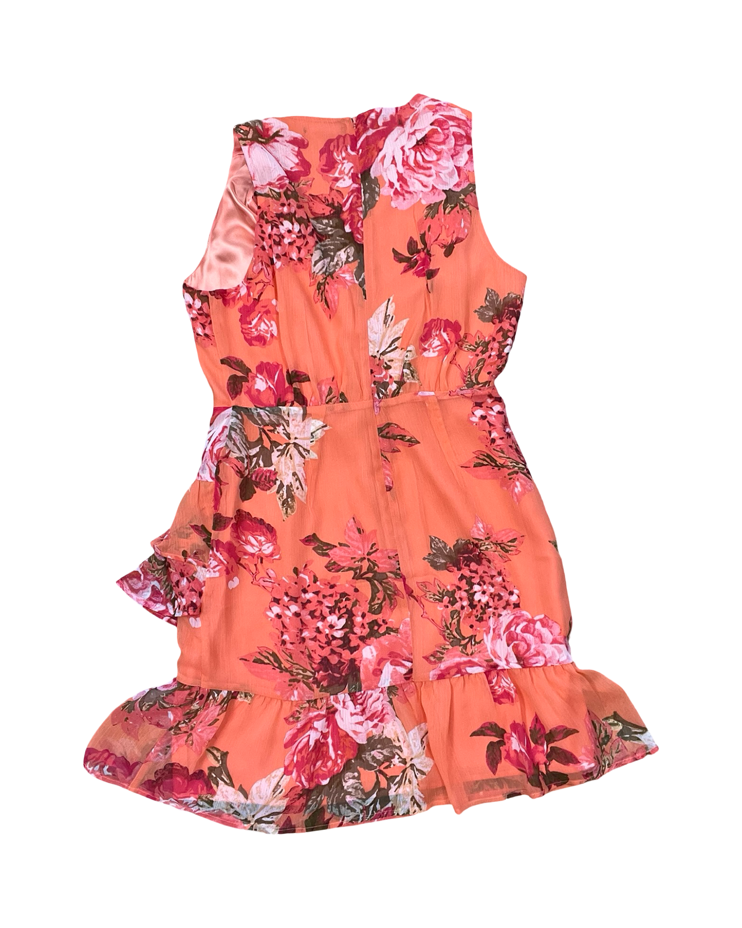Dress Party Midi By Express In Orange, Size:Xs