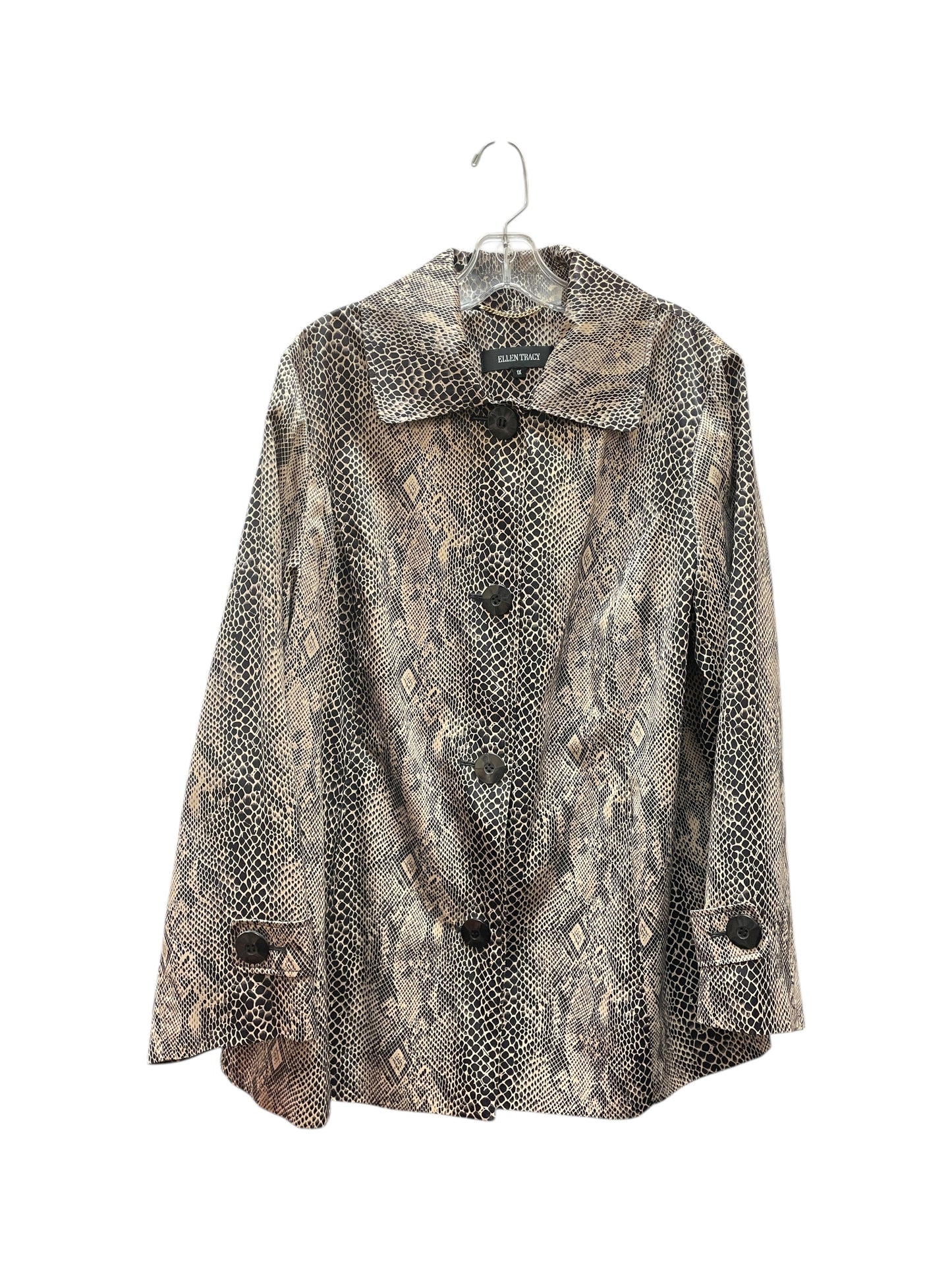 Jacket Other By Ellen Tracy In Animal Print, Size:1X