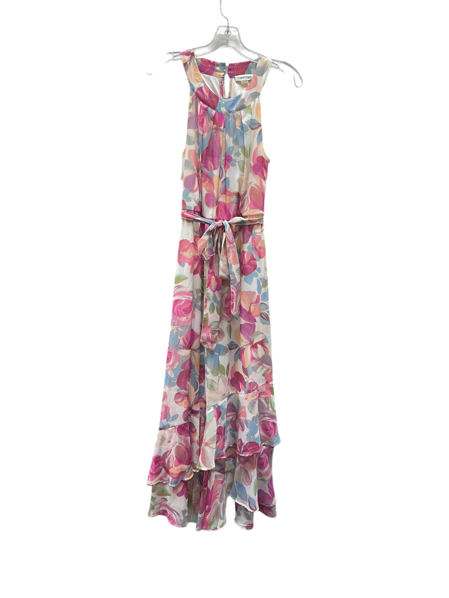 Dress Casual Maxi By Calvin Klein In Floral Print, Size:2
