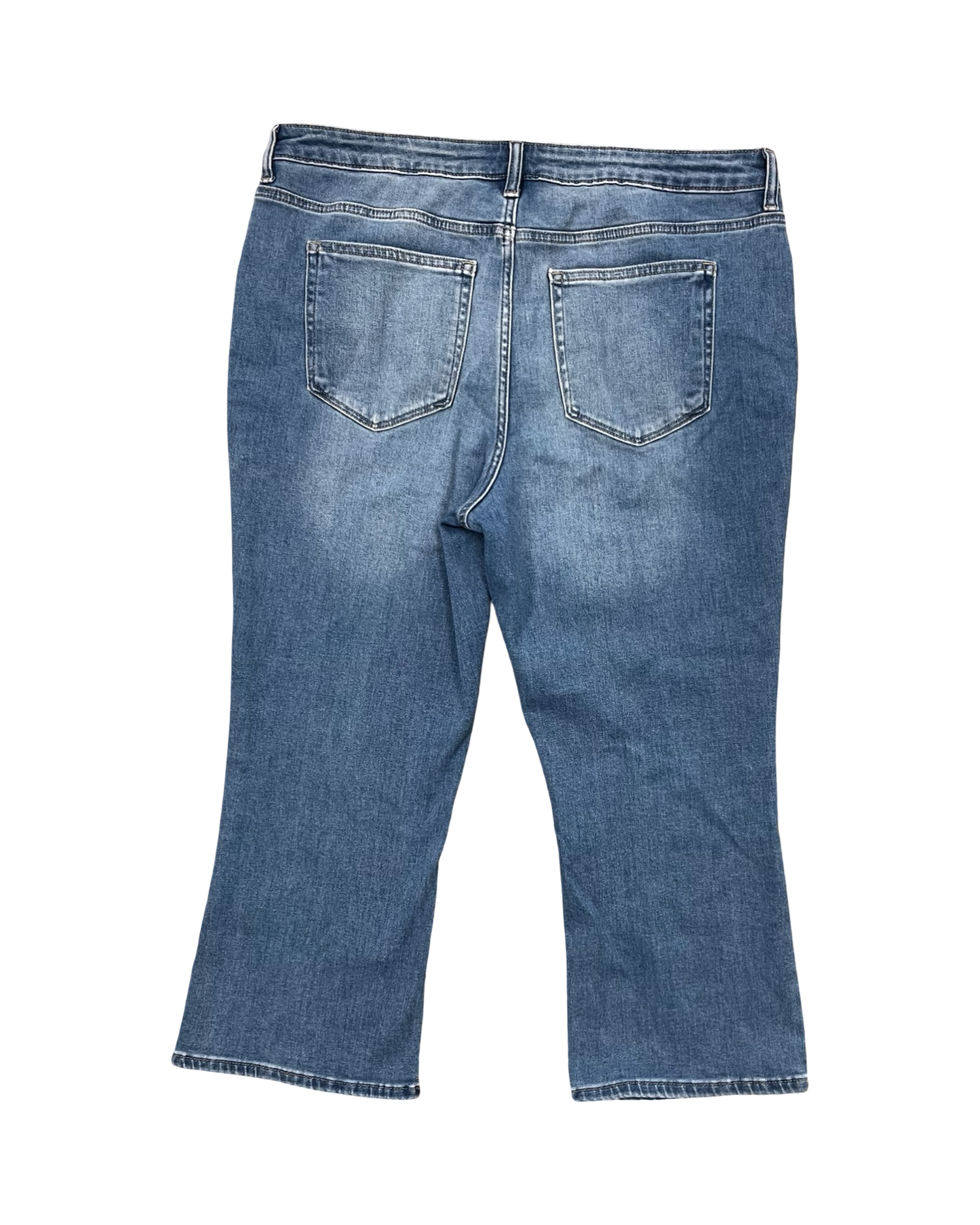Jeans Cropped By Members Mark In Blue Denim, Size:14