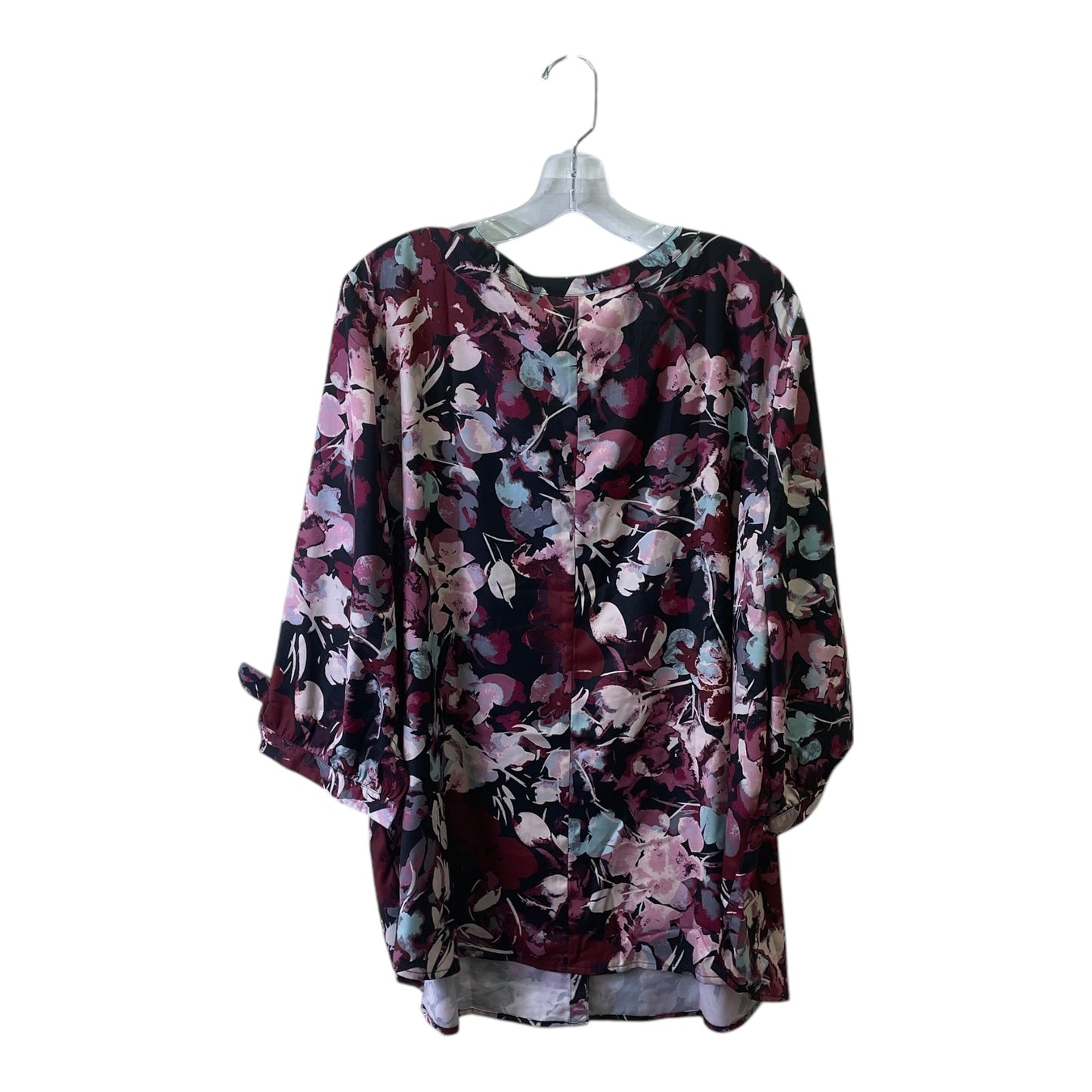 Top 3/4 Sleeve By Catherines In Pink, Size:2X