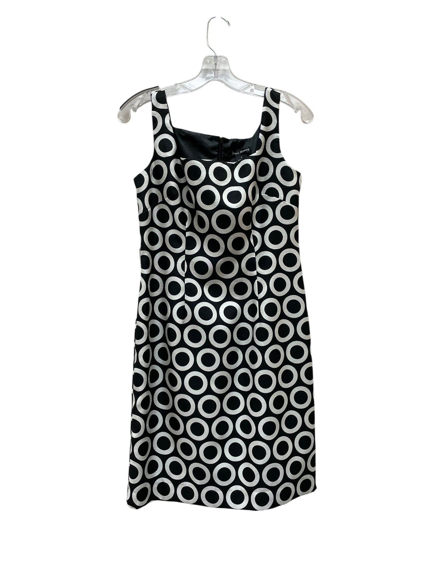 Dress Casual Midi By Jessica Howard In Black & White, Size:6
