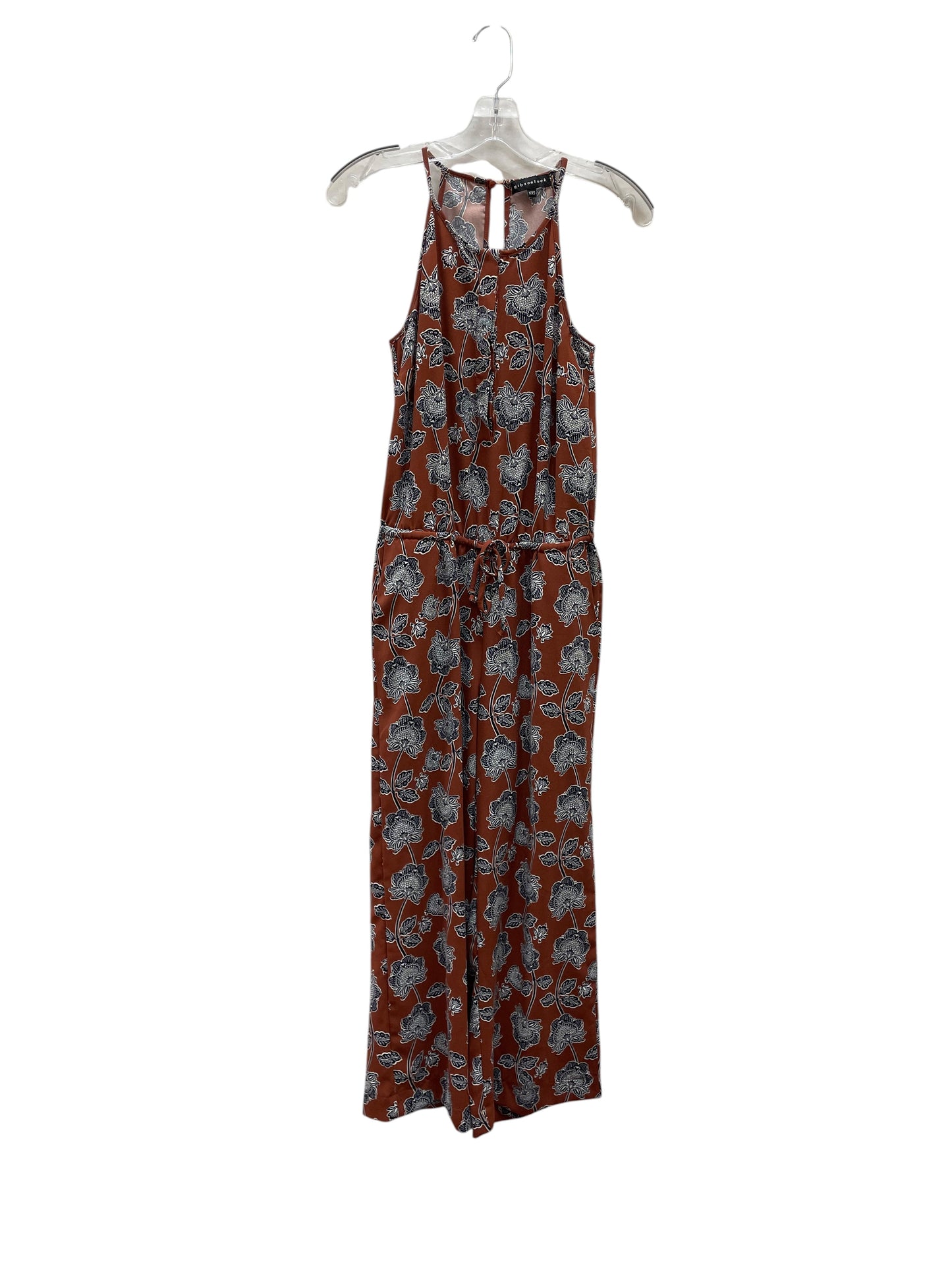Jumpsuit By Gibson Look In Black & Brown, Size:Xxs