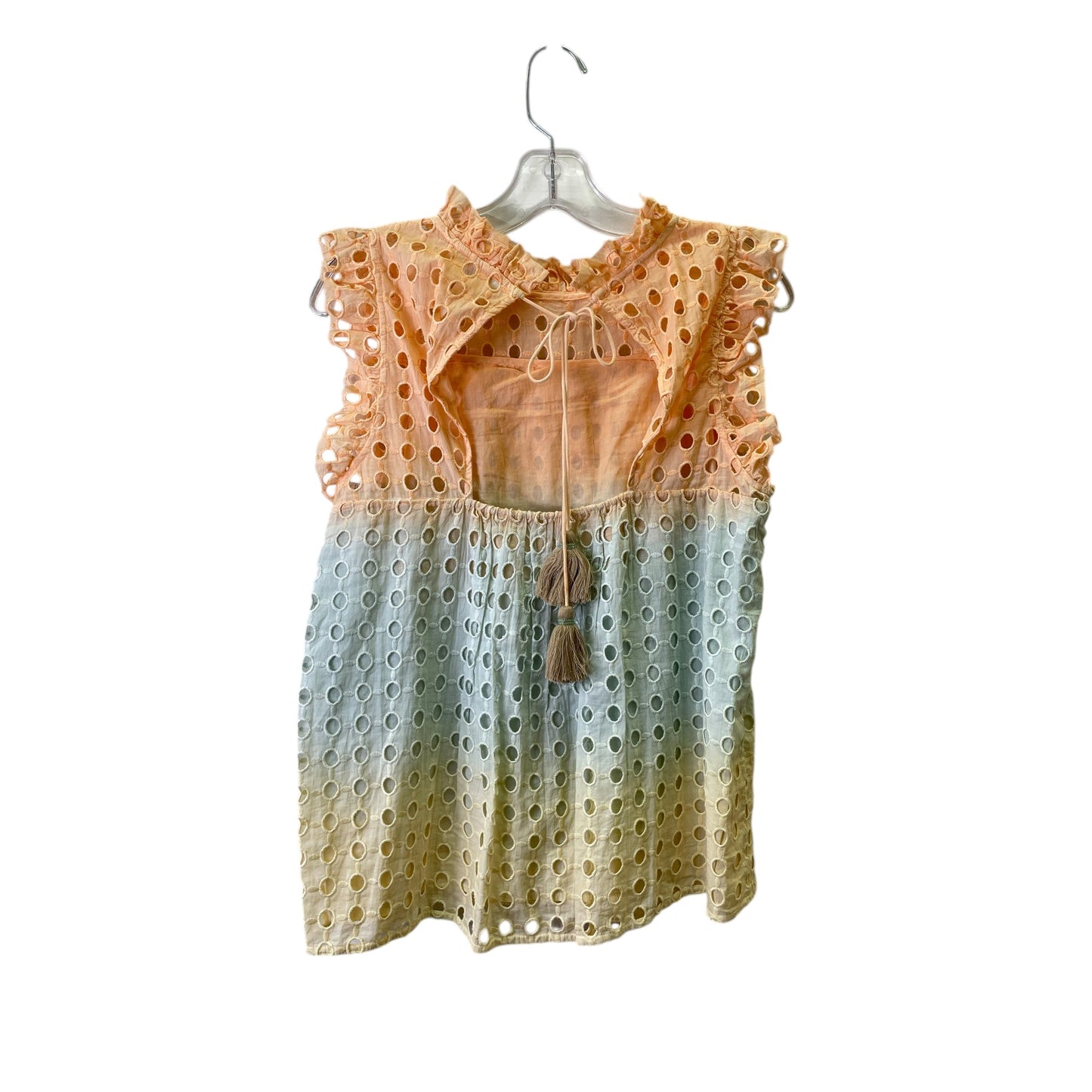 Top Sleeveless Basic By Mari In Orange, Size:S