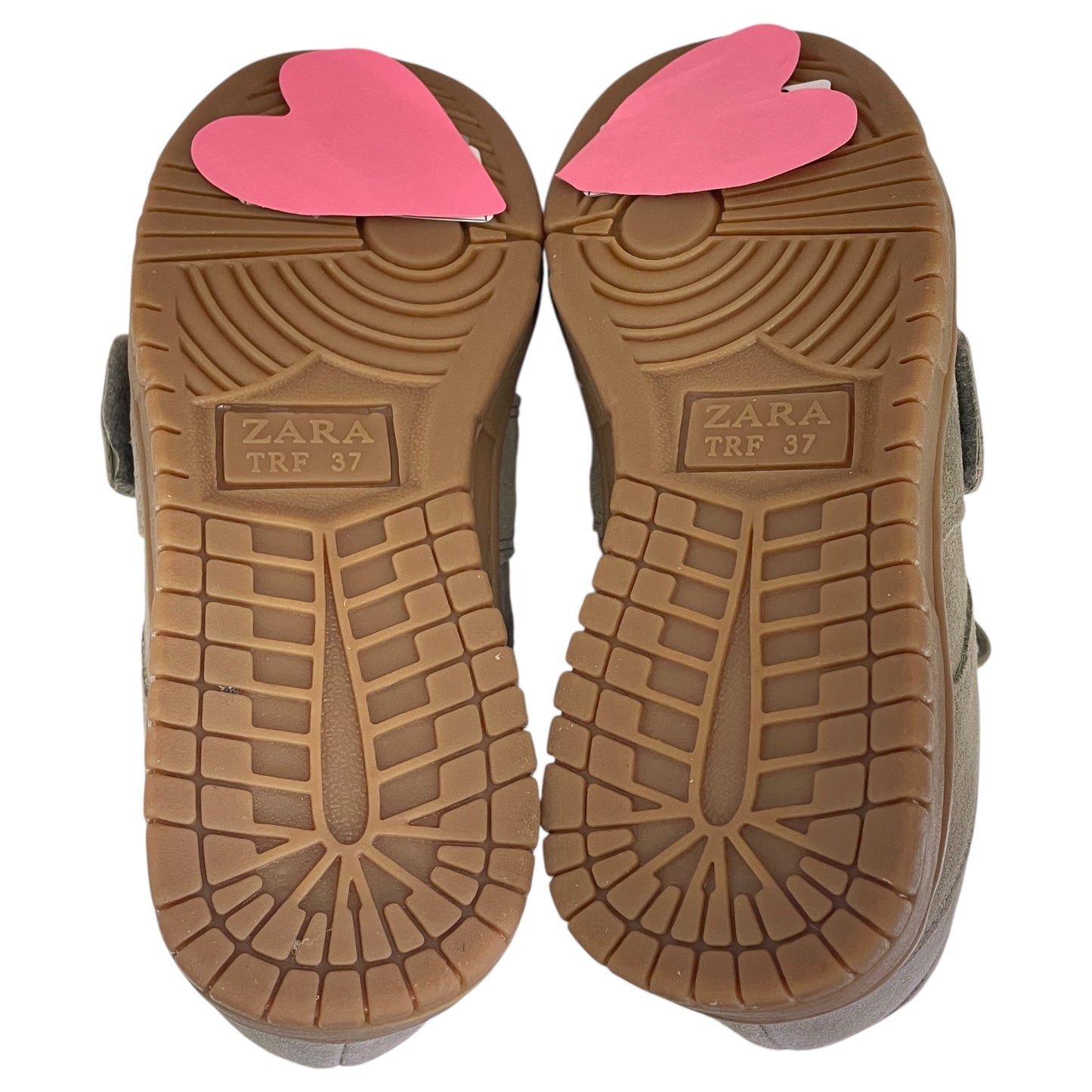 BOOTS LEATHER by ZARA in TAUPE, Size:7