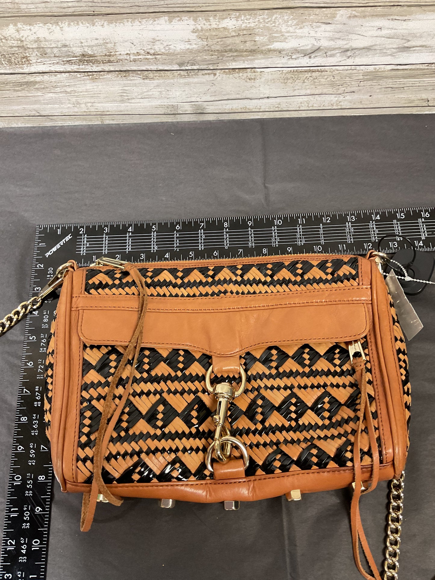 Crossbody Designer By Rebecca Minkoff In Black & Brown, Size:Medium