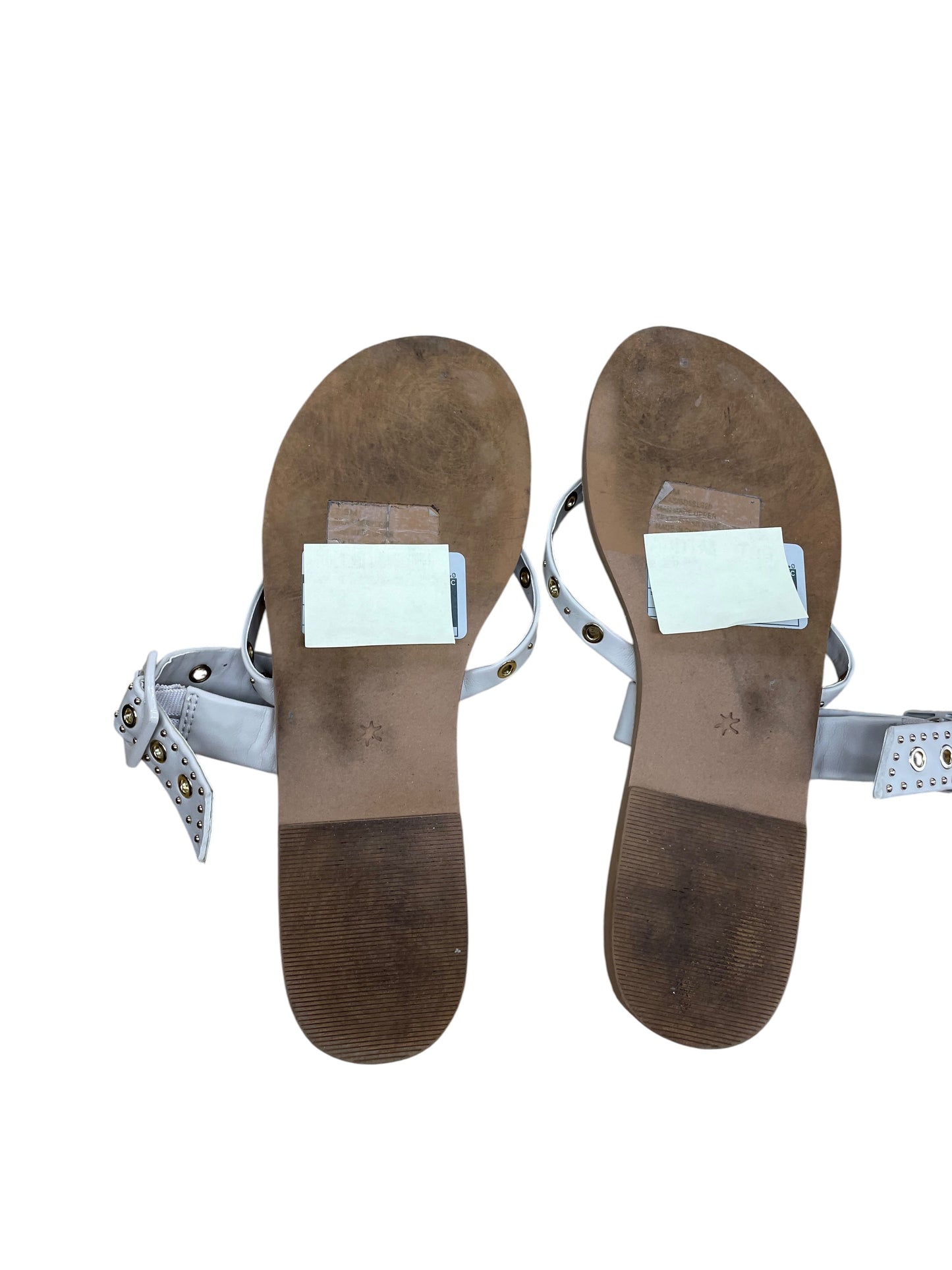 Sandals Flats By Splendid In Gold & Tan, Size:7.5