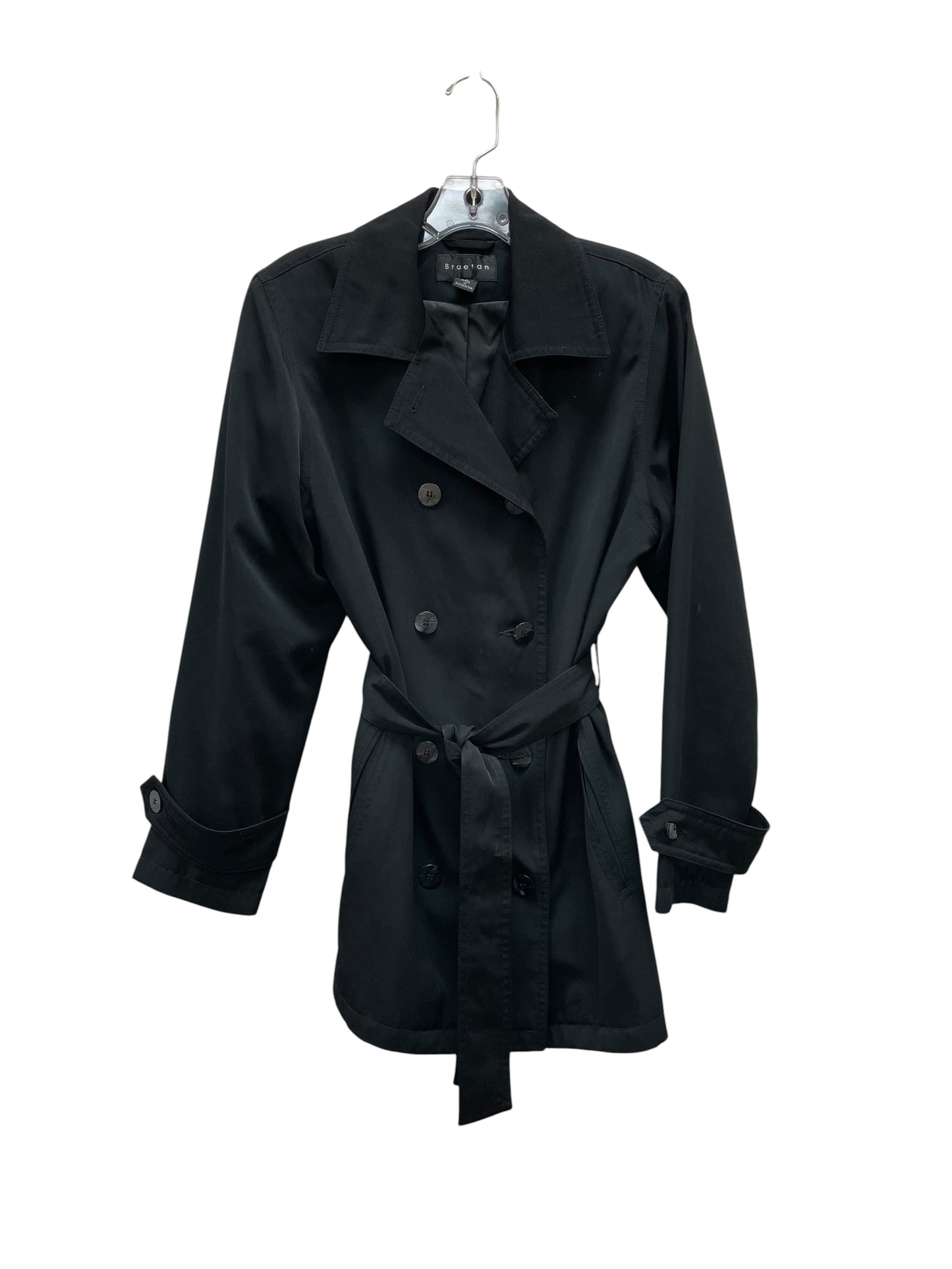 Coat Raincoat By Braetan In Black, Size:S