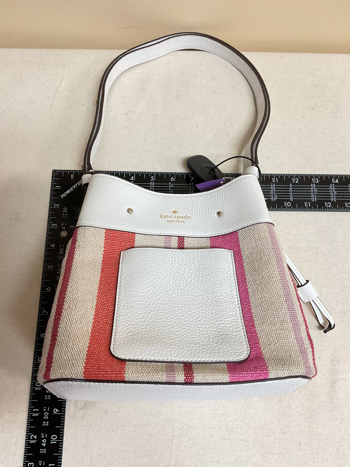 Handbag Designer By Kate Spade In Pink & White, Size:Small