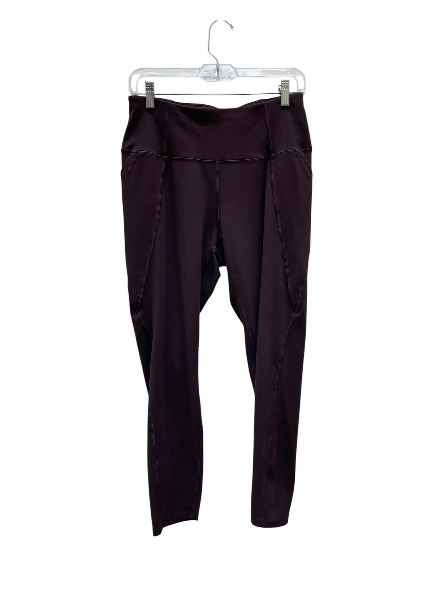 Athletic Leggings By Apana In Maroon, Size:L