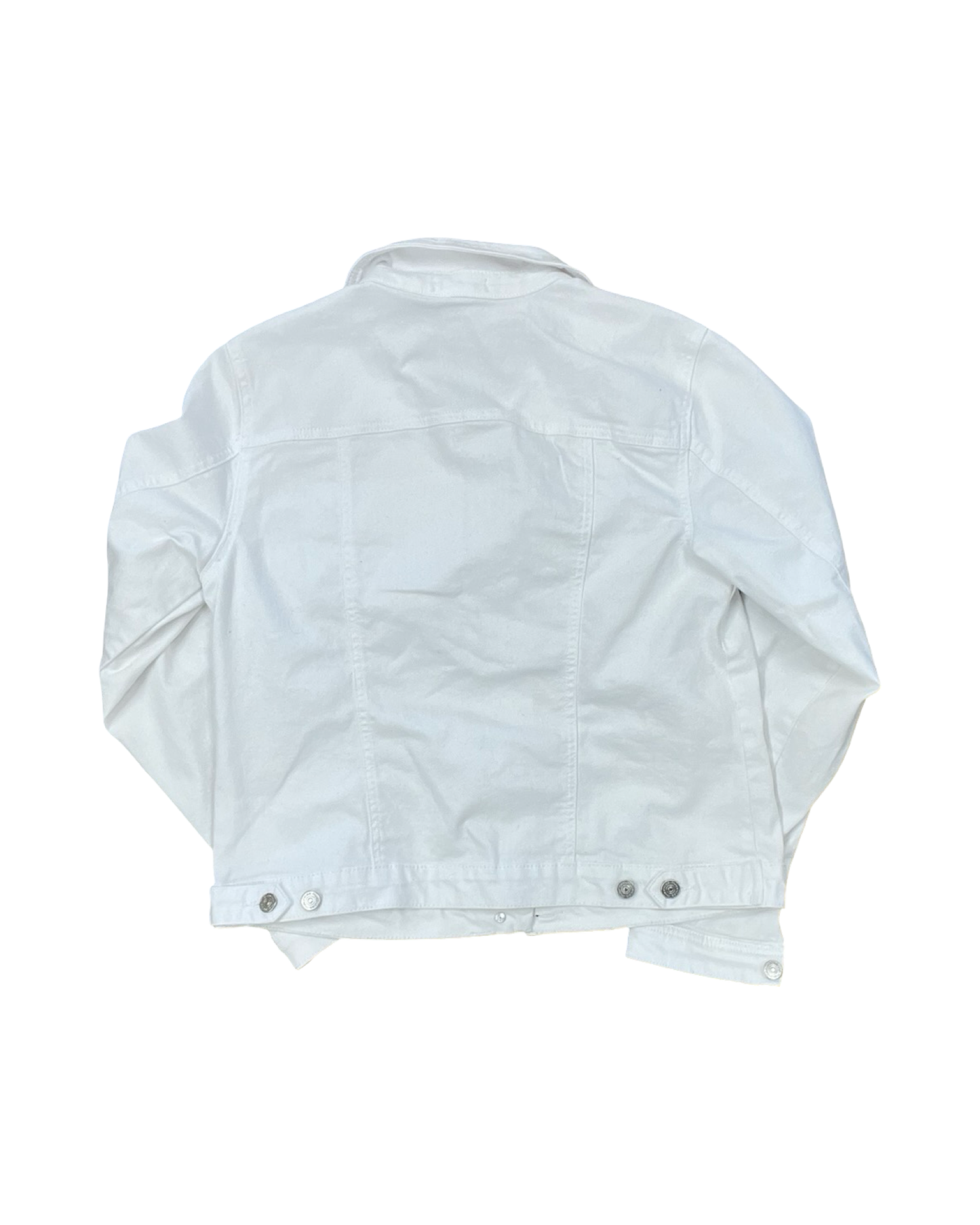 Jacket Denim By Maurices In White Denim, Size:M