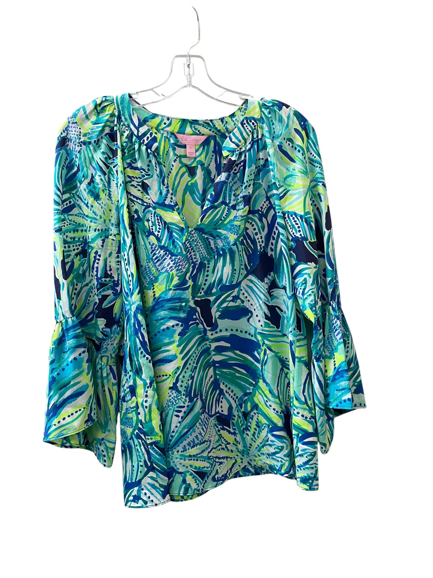 Top Ls Designer By Lilly Pulitzer In Blue & Green, Size:S