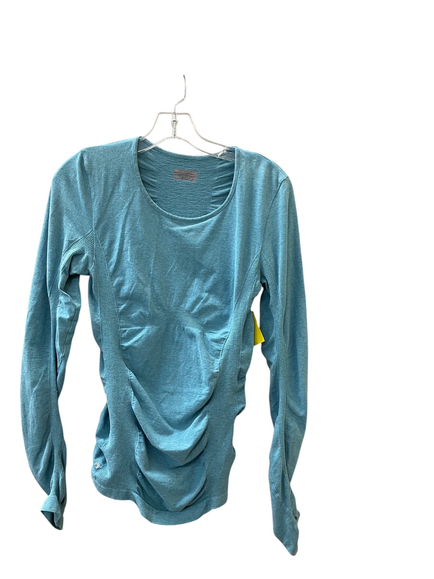 Athletic Top Ls Collar By Athleta In Teal, Size:S