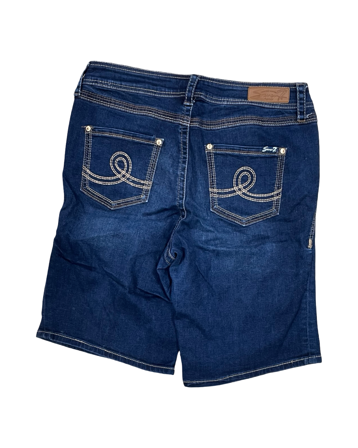 Shorts By Seven 7 In Blue Denim, Size:14