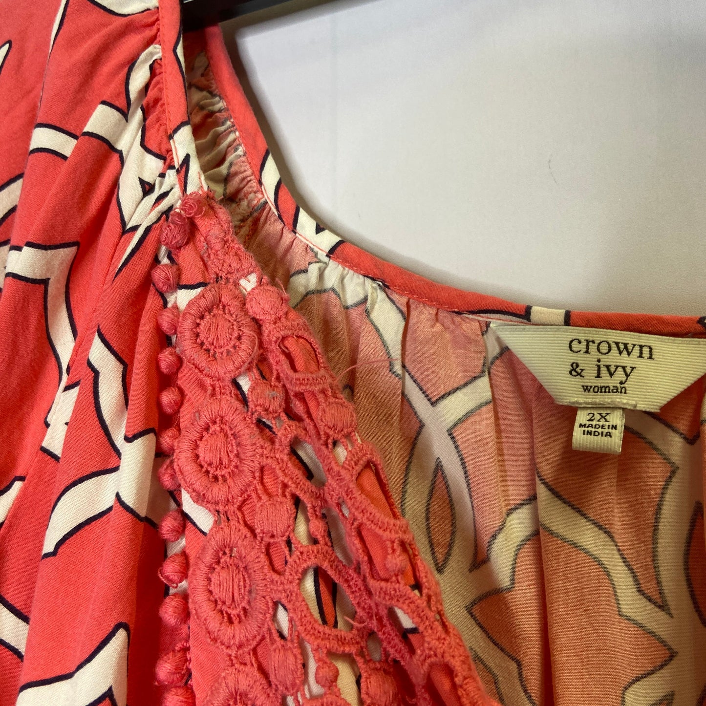 Top Short Sleeve By Crown And Ivy In Pink, Size: 2x