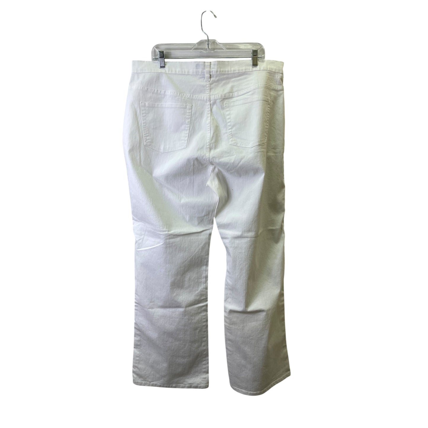 Jeans Wide Leg By Avenue Blues In White, Size:18