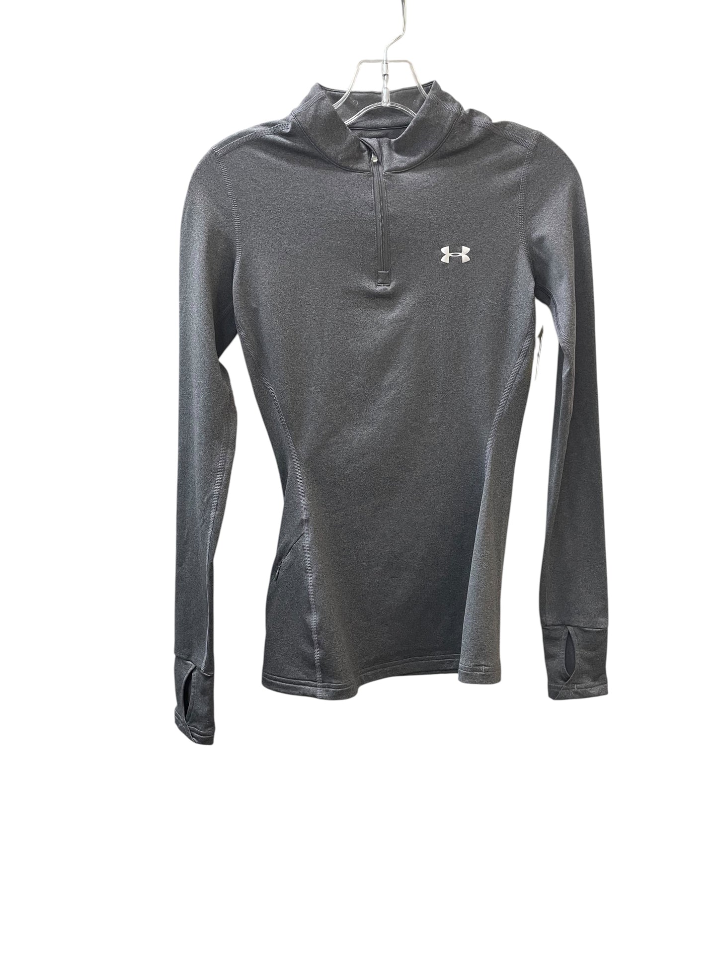 Athletic Top Ls Collar By Under Armour In Grey, Size:Xs