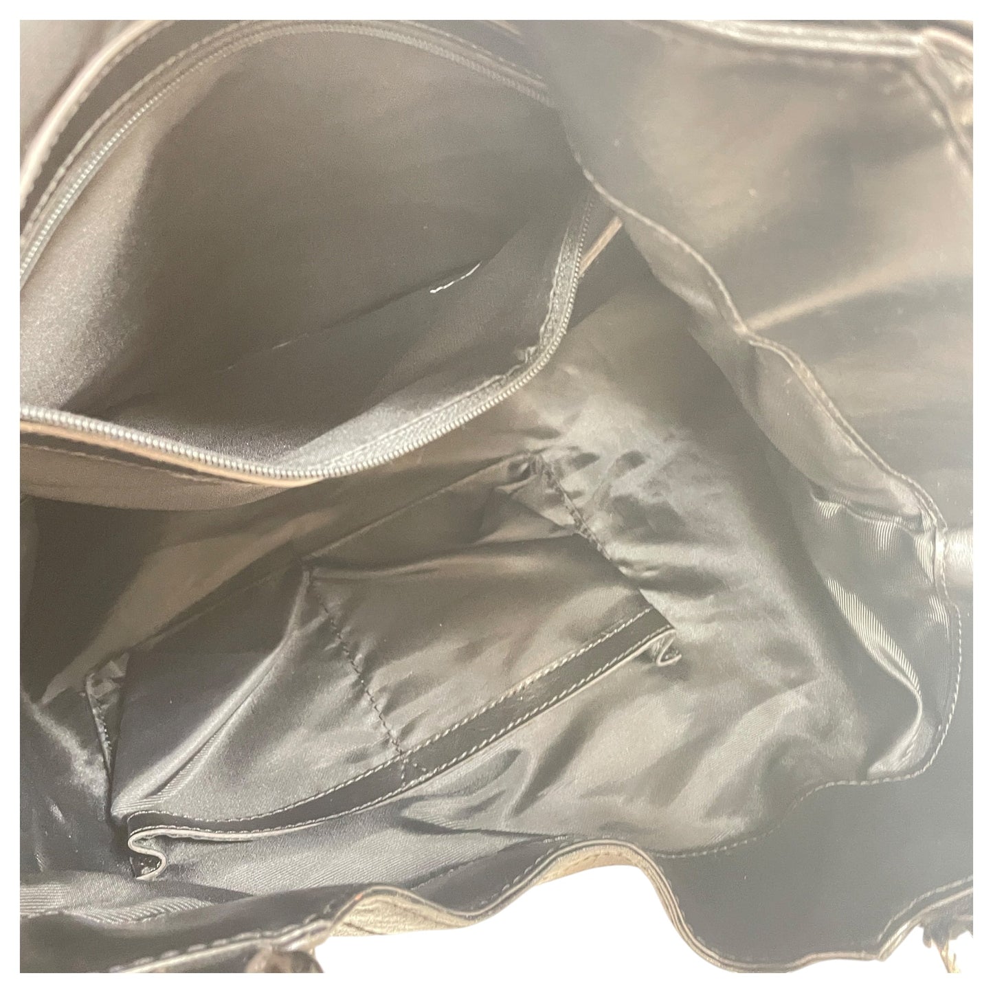 Handbag Leather By Anne Klein In Black, Size:Large