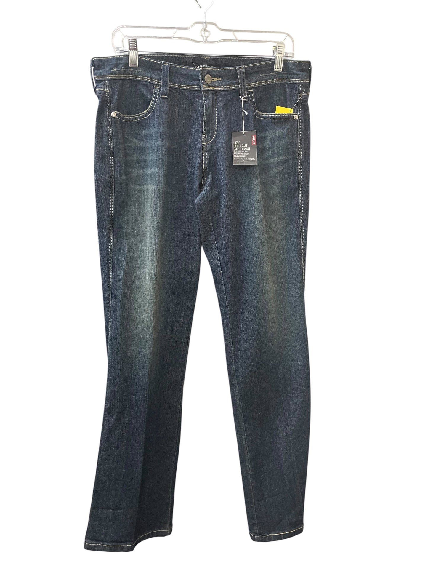 Jeans Straight By Levis In Blue Denim, Size:8