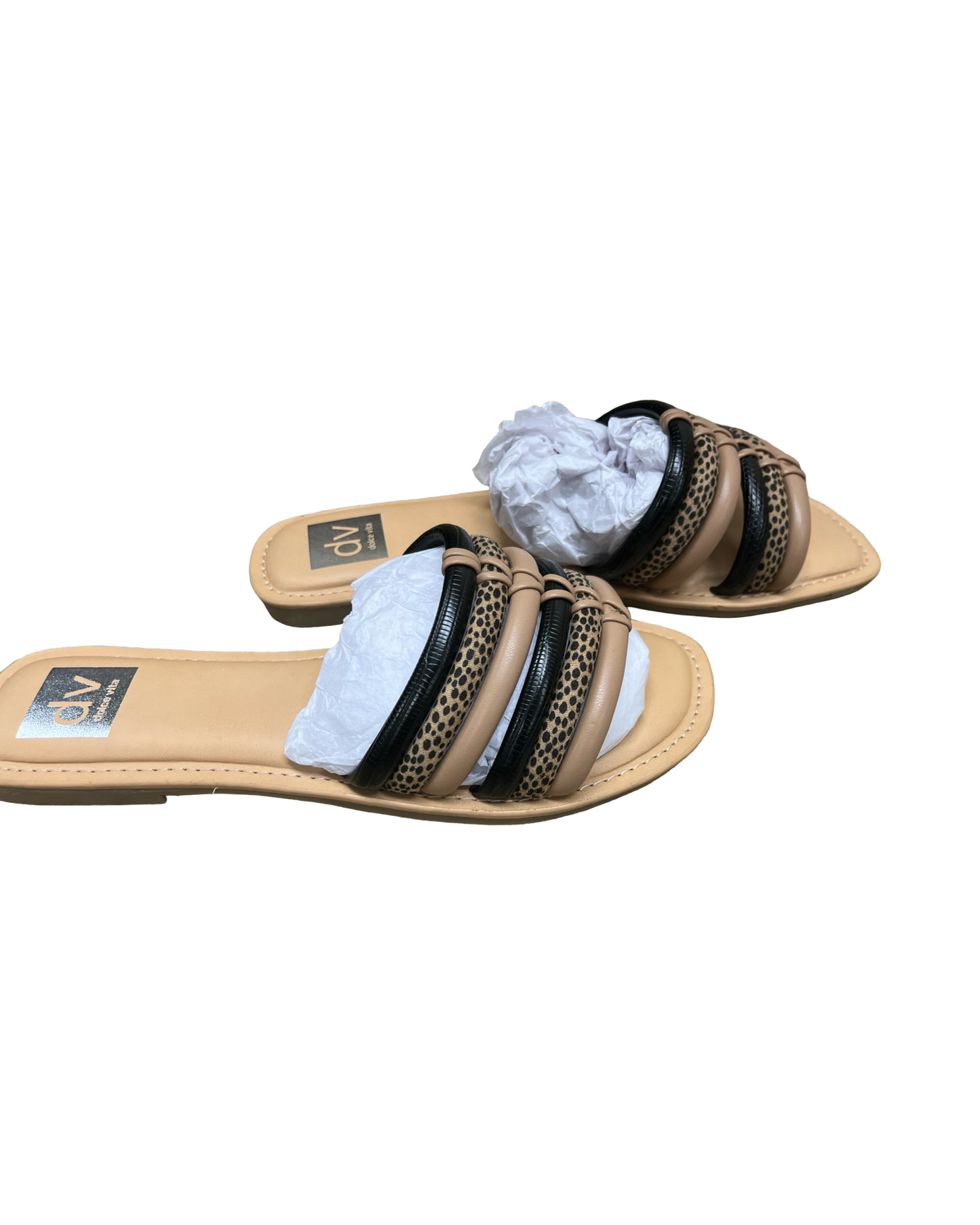 Sandals Flats By Dolce Vita In Black & Tan, Size:8.5
